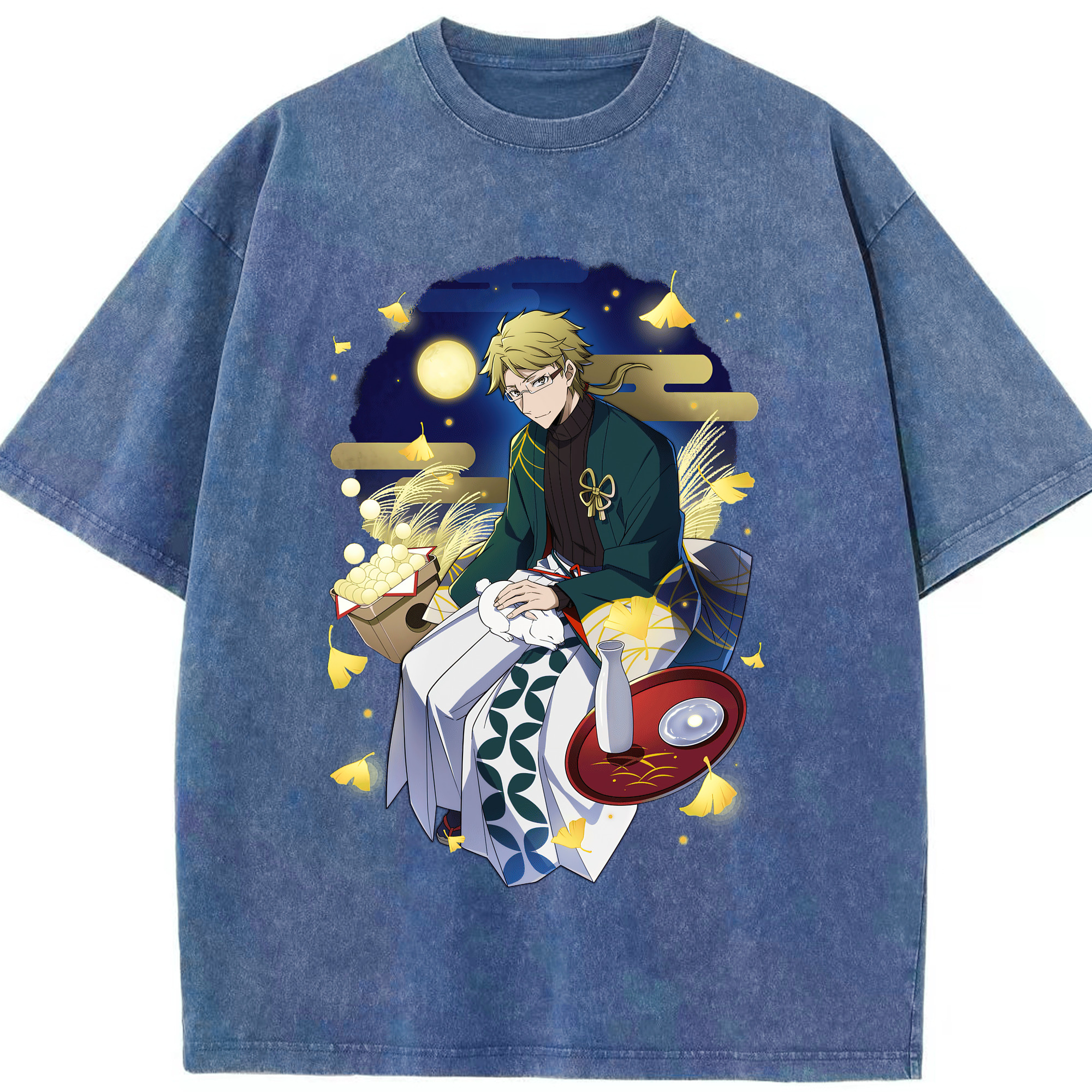 （画像用） 文豪ストレイドッグス Bungo Stray Dogs 綿100% ヴィンテージ風 半袖Tシャツ（フロントプリント）