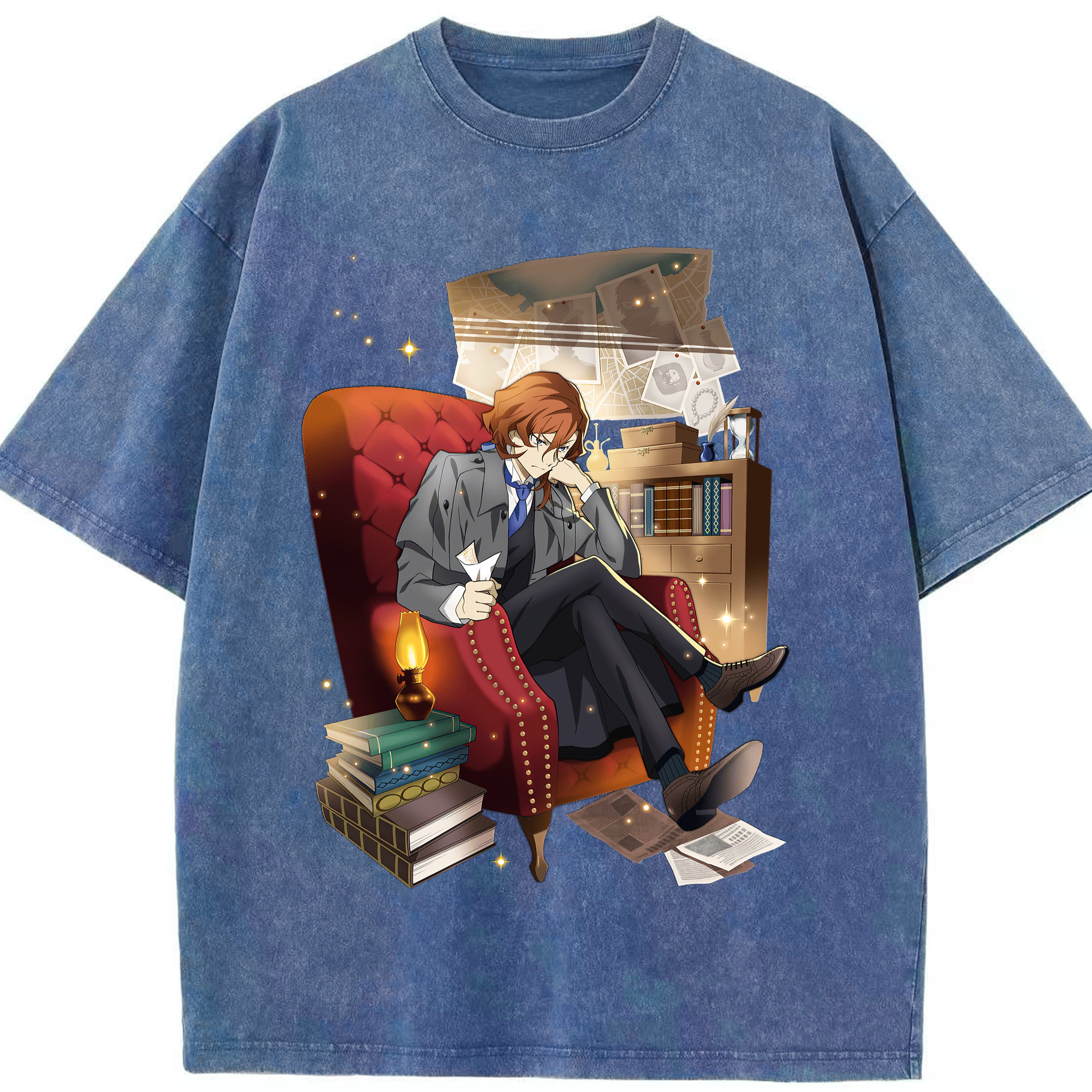 （画像用） 文豪ストレイドッグス Bungo Stray Dogs 綿100% ヴィンテージ風 半袖Tシャツ（フロントプリント）