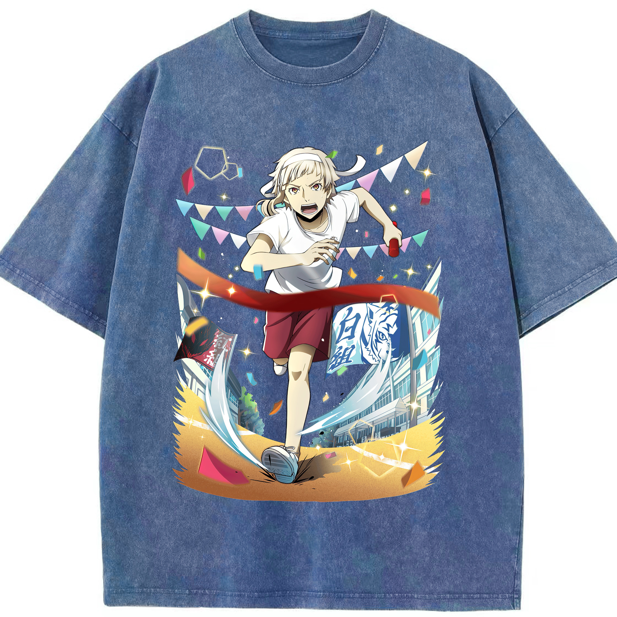 （画像用） 文豪ストレイドッグス Bungo Stray Dogs 綿100% ヴィンテージ風 半袖Tシャツ（フロントプリント）