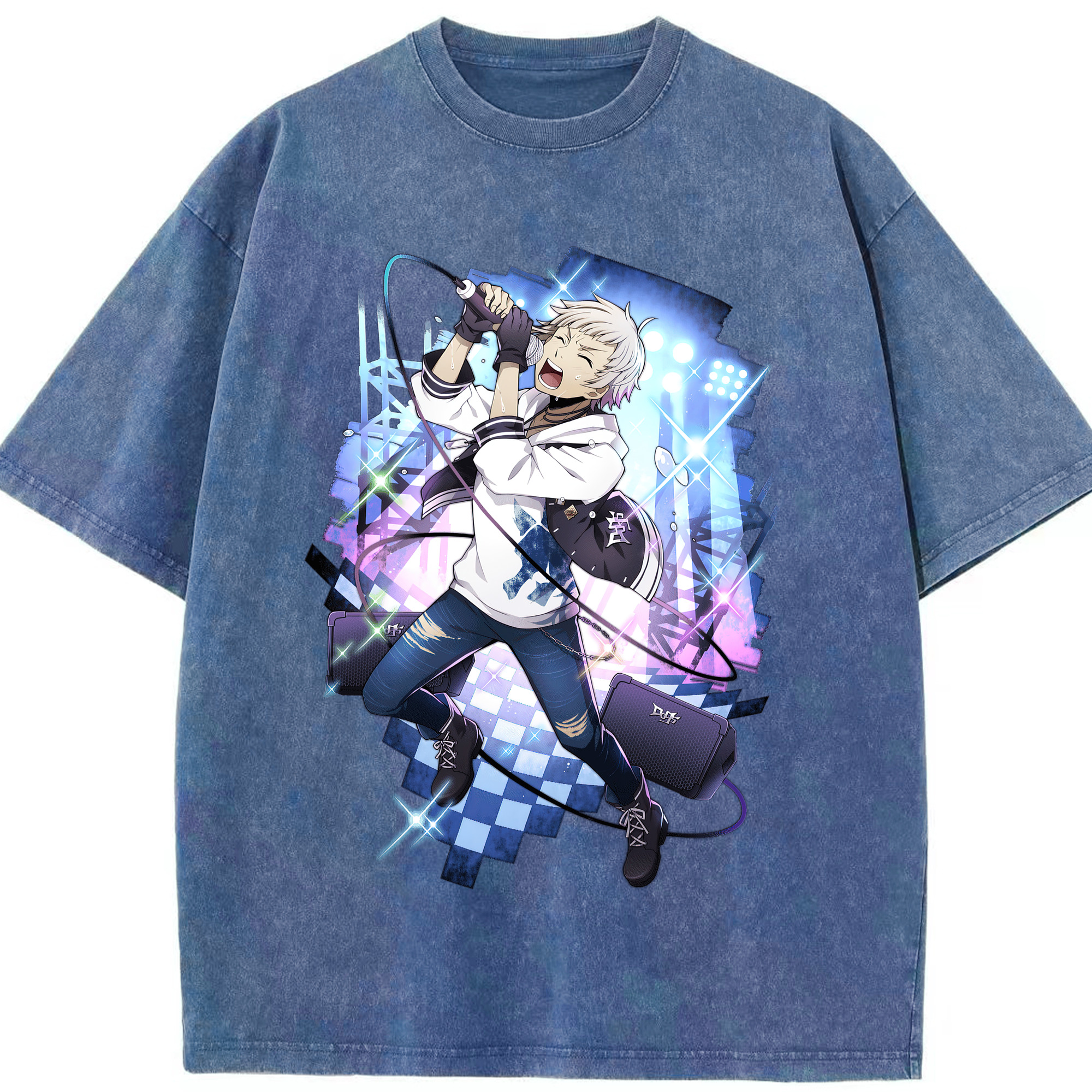 （画像用） 文豪ストレイドッグス Bungo Stray Dogs 綿100% ヴィンテージ風 半袖Tシャツ（フロントプリント）