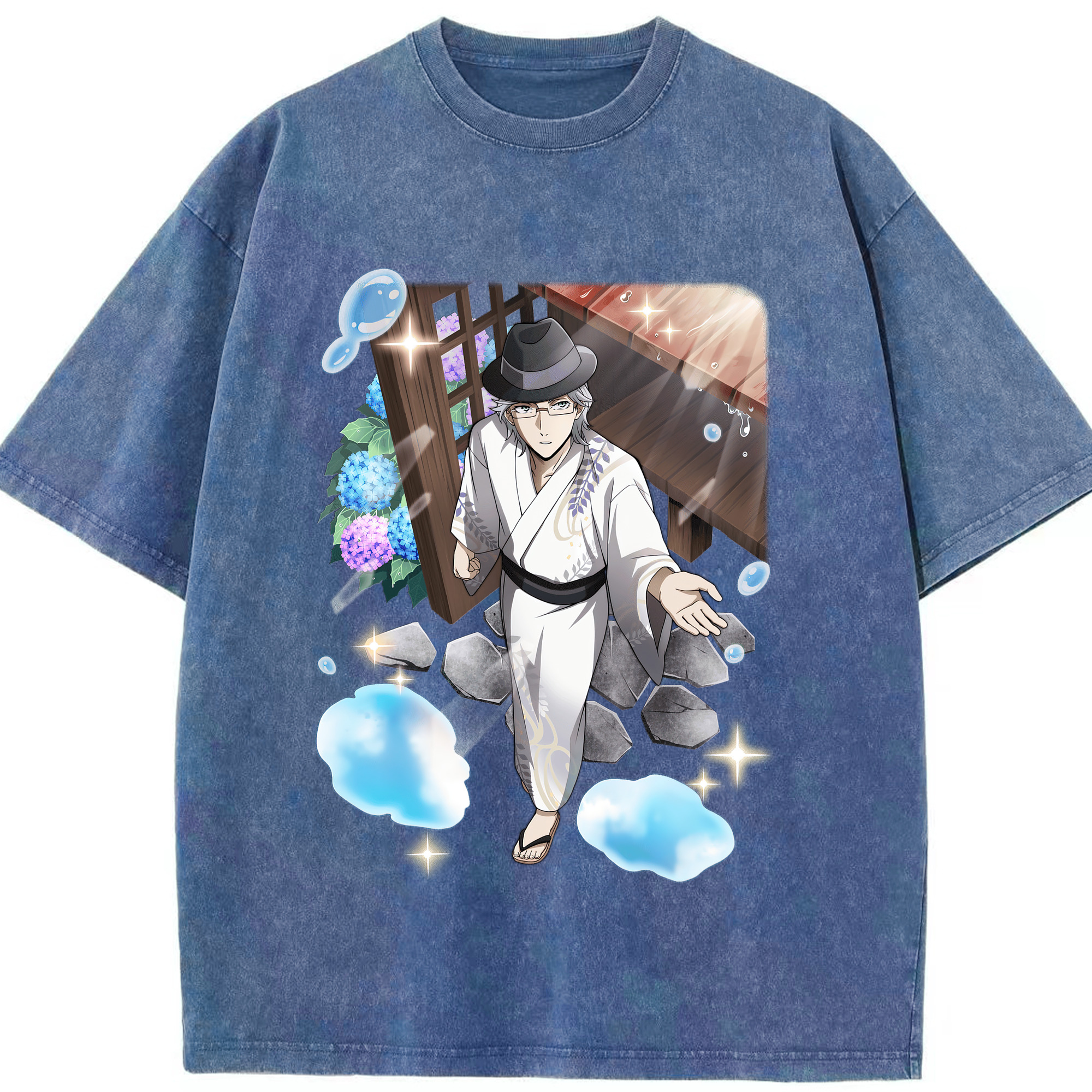 （画像用） 文豪ストレイドッグス Bungo Stray Dogs 綿100% ヴィンテージ風 半袖Tシャツ（フロントプリント）
