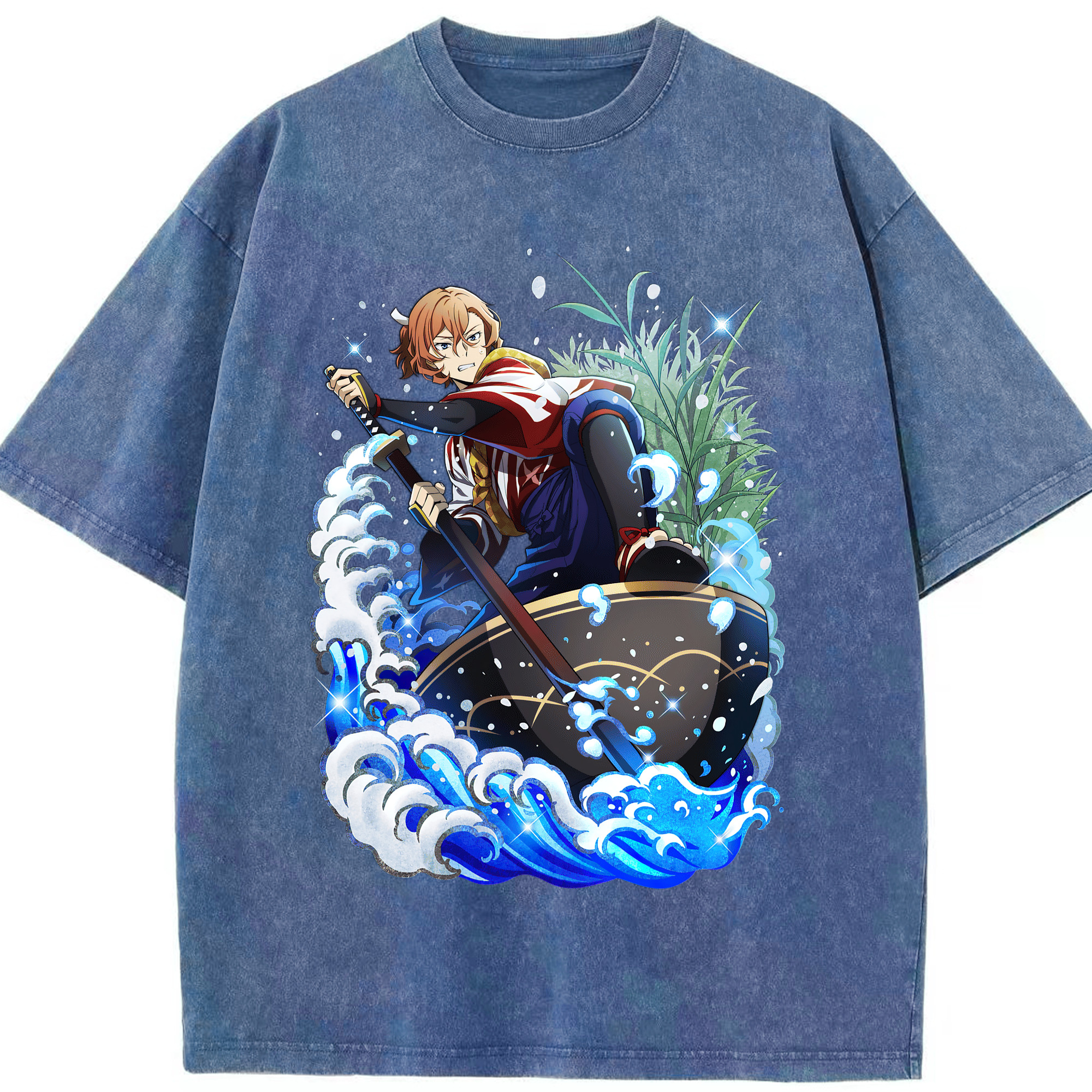 （画像用） 文豪ストレイドッグス Bungo Stray Dogs 綿100% ヴィンテージ風 半袖Tシャツ（フロントプリント）