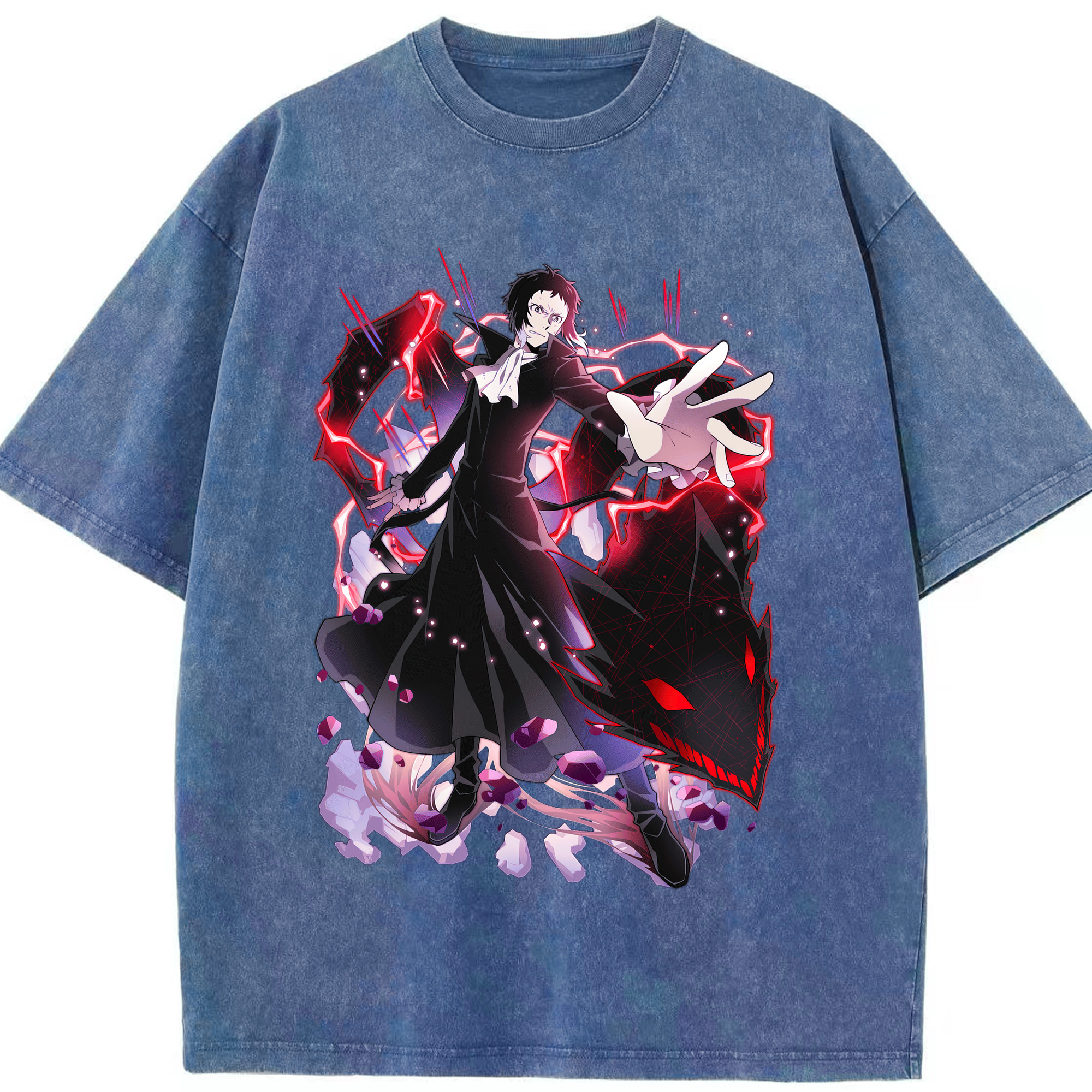 （画像用） 文豪ストレイドッグス Bungo Stray Dogs 綿100% ヴィンテージ風 半袖Tシャツ（フロントプリント）