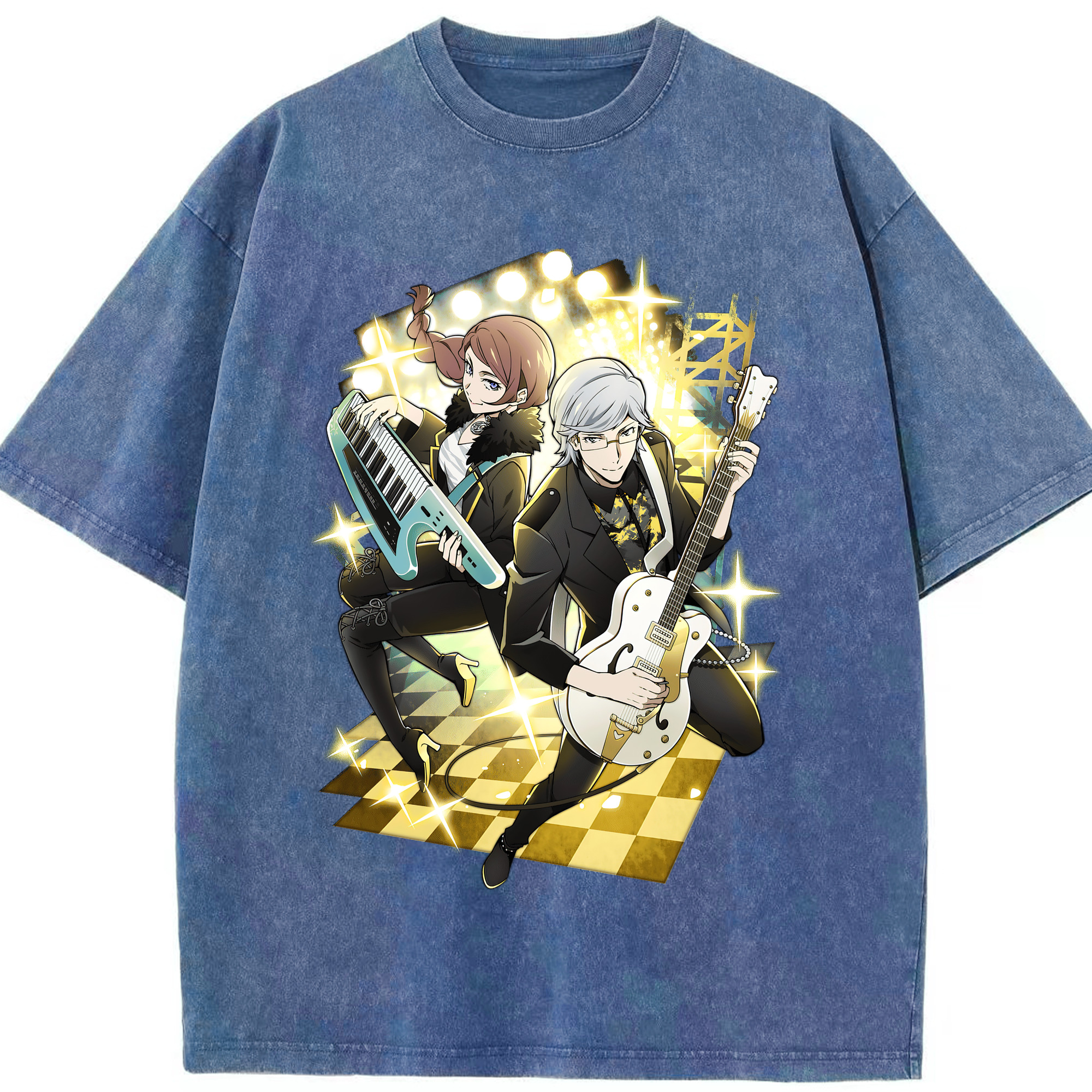 （画像用） 文豪ストレイドッグス Bungo Stray Dogs 綿100% ヴィンテージ風 半袖Tシャツ（フロントプリント）