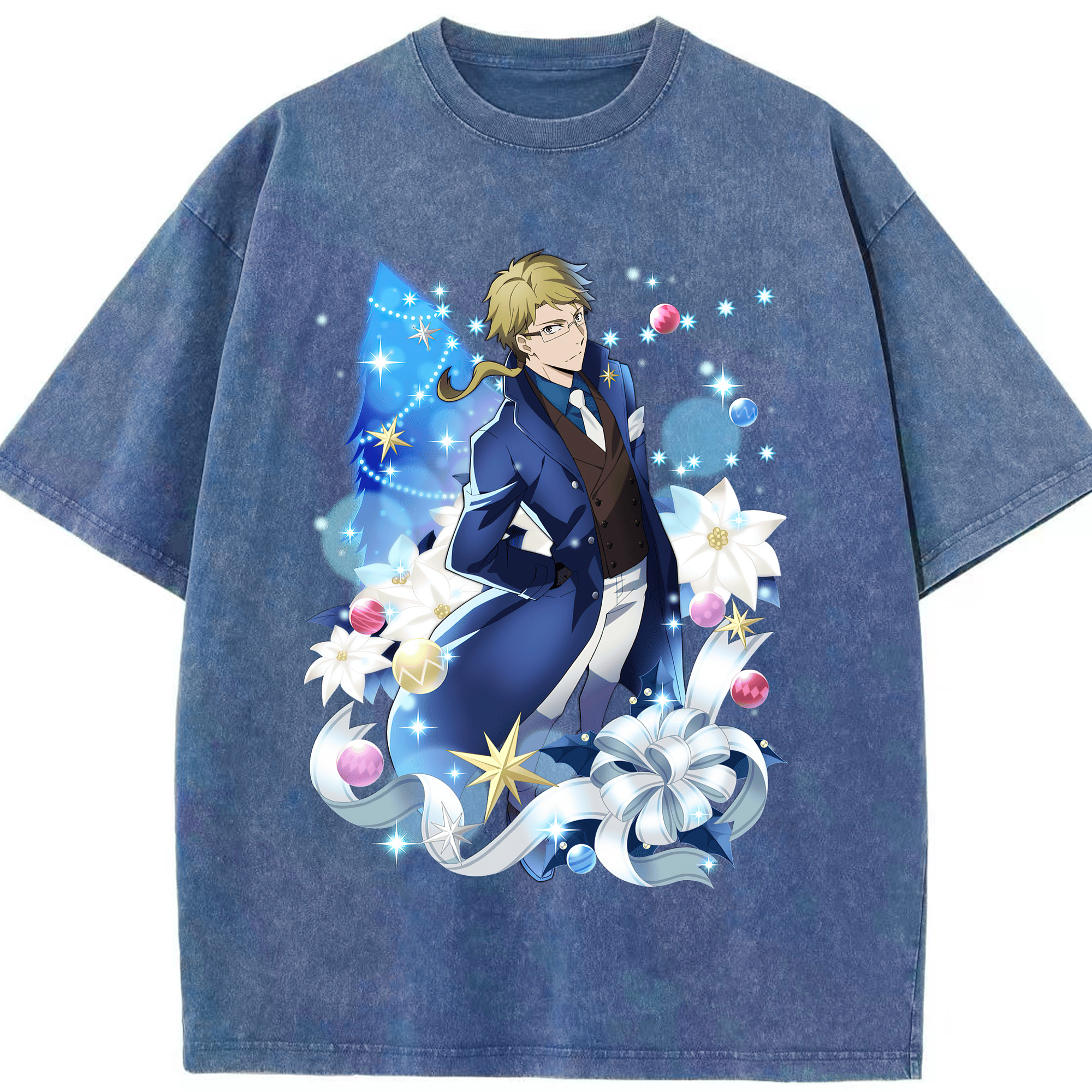 （画像用） 文豪ストレイドッグス Bungo Stray Dogs 綿100% ヴィンテージ風 半袖Tシャツ（フロントプリント）