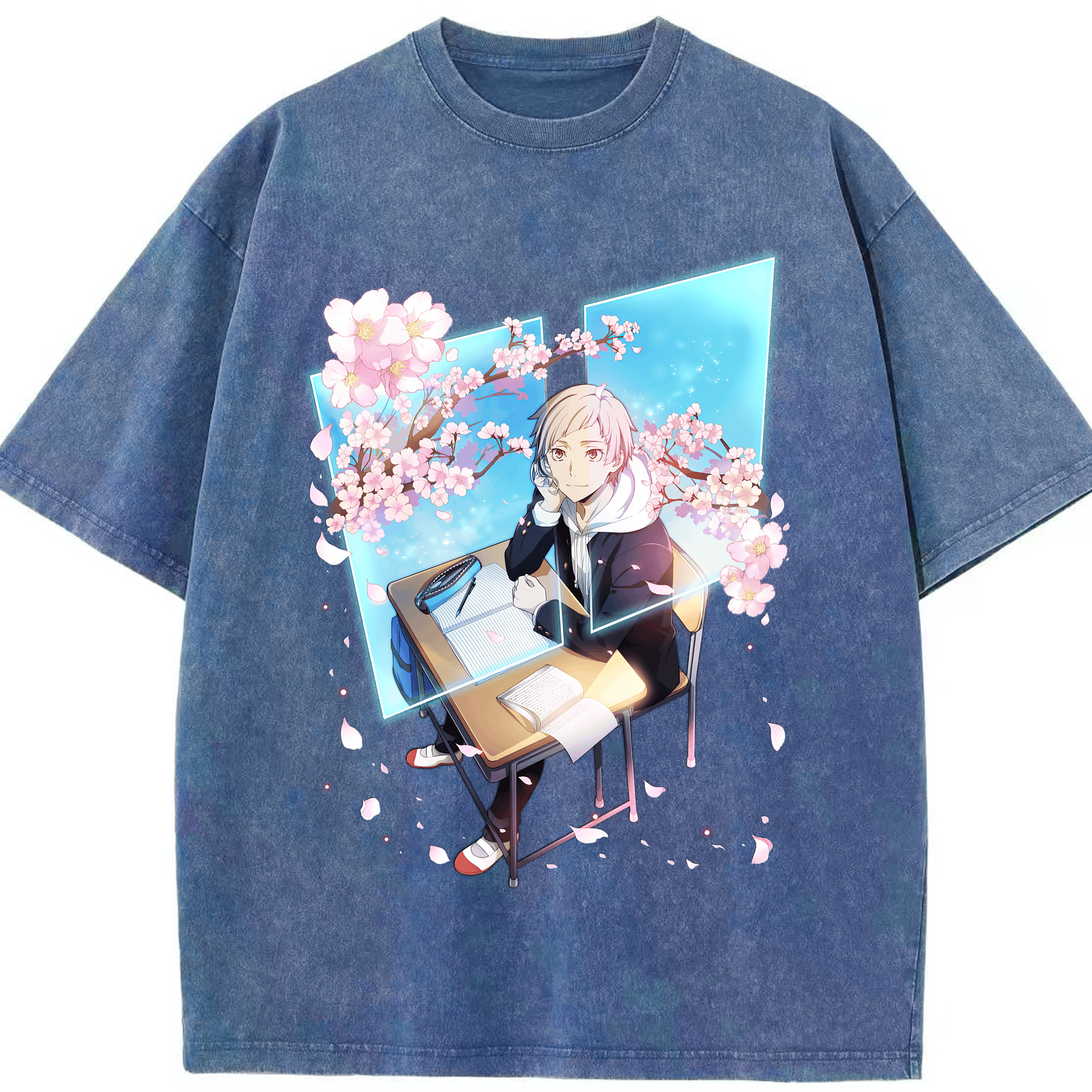 （画像用） 文豪ストレイドッグス Bungo Stray Dogs 綿100% ヴィンテージ風 半袖Tシャツ（フロントプリント）