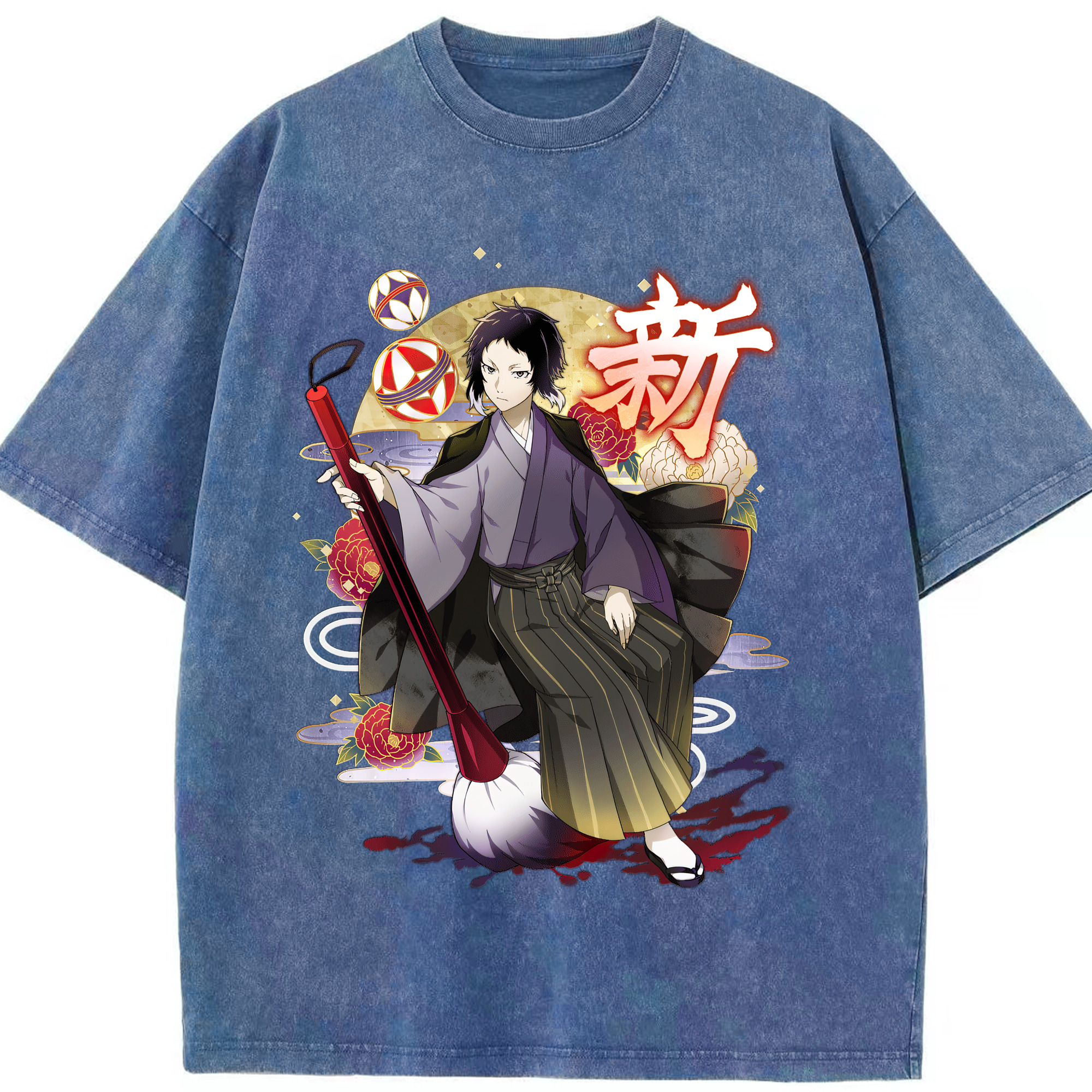 （画像用） 文豪ストレイドッグス Bungo Stray Dogs 綿100% ヴィンテージ風 半袖Tシャツ（フロントプリント）