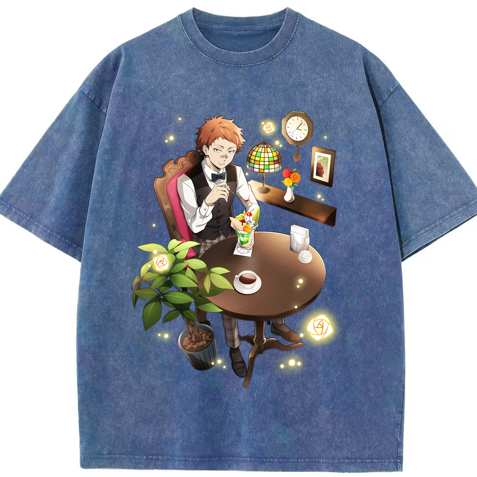 （画像用） 文豪ストレイドッグス Bungo Stray Dogs 綿100% ヴィンテージ風 半袖Tシャツ（フロントプリント）