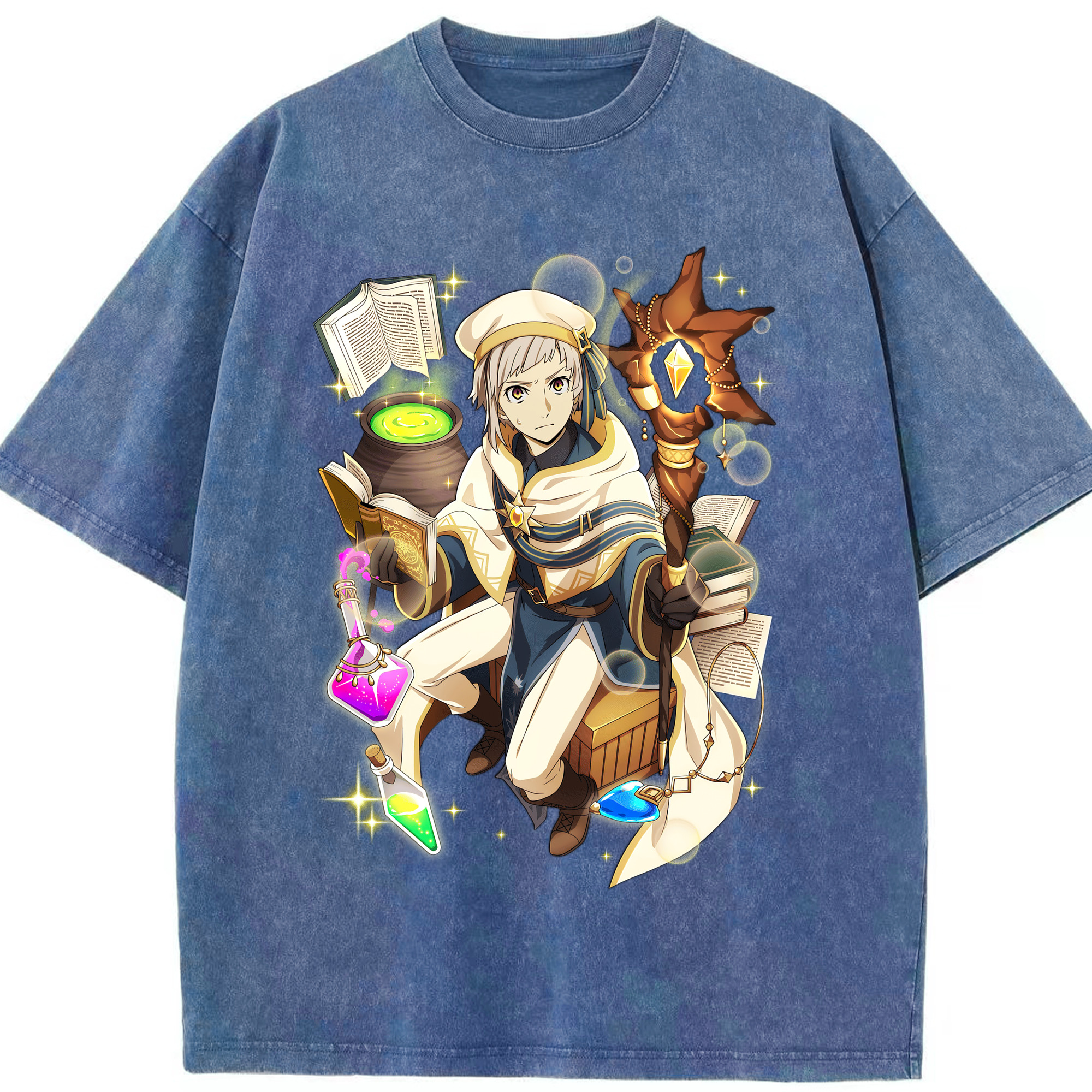 （画像用） 文豪ストレイドッグス Bungo Stray Dogs 綿100% ヴィンテージ風 半袖Tシャツ（フロントプリント）