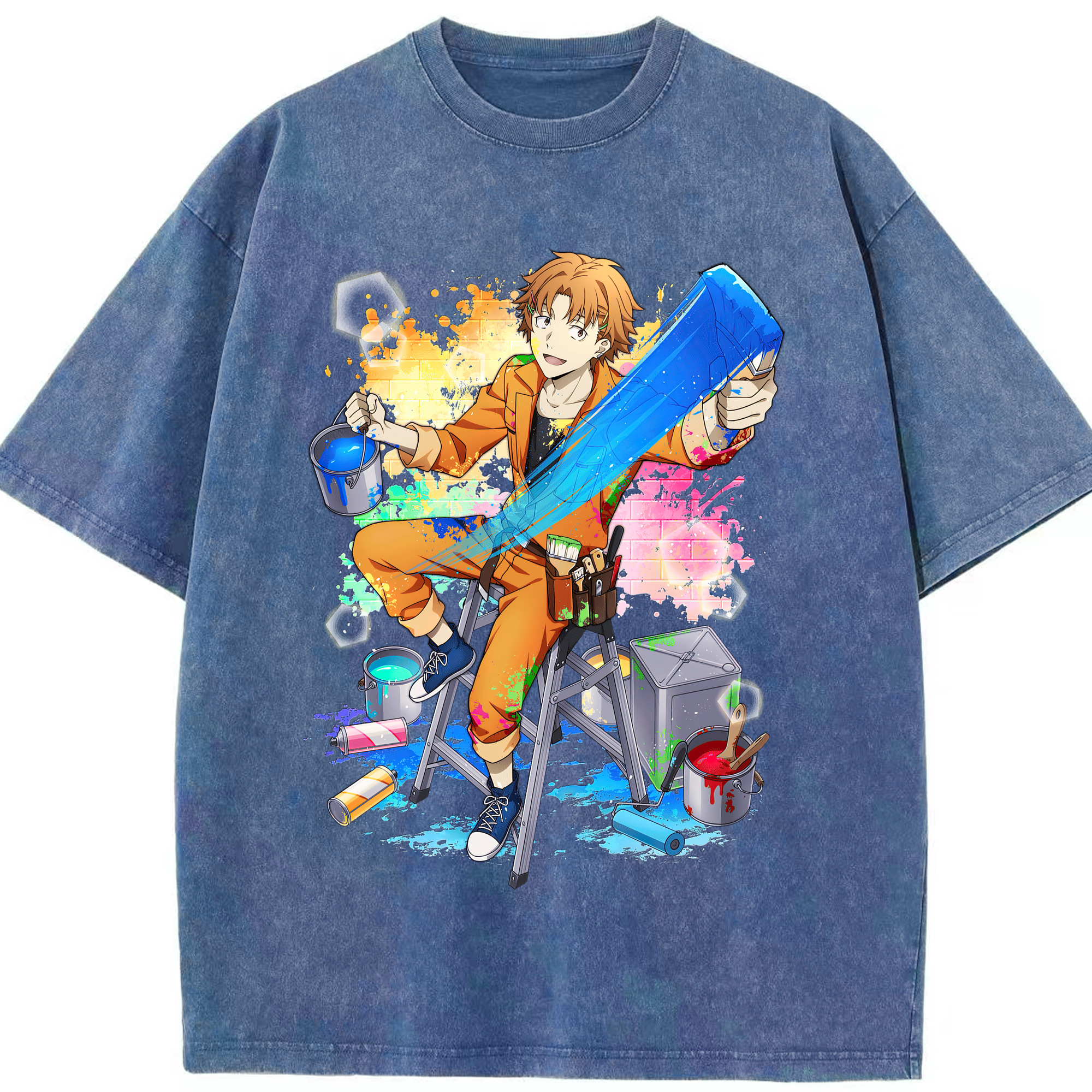 （画像用） 文豪ストレイドッグス Bungo Stray Dogs 綿100% ヴィンテージ風 半袖Tシャツ（フロントプリント）