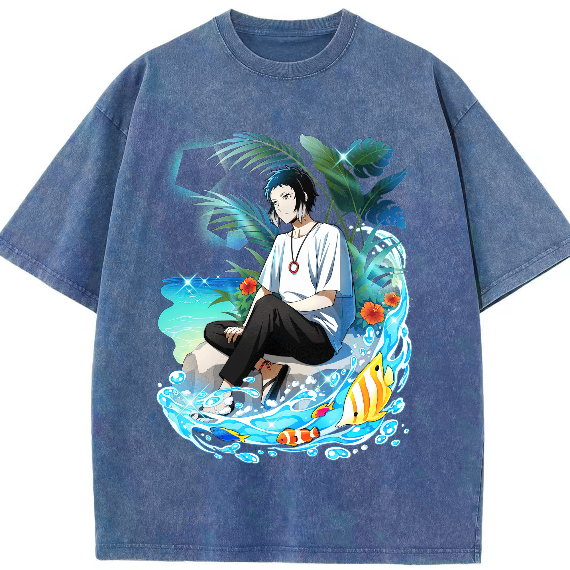 （画像用） 文豪ストレイドッグス Bungo Stray Dogs 綿100% ヴィンテージ風 半袖Tシャツ（フロントプリント）