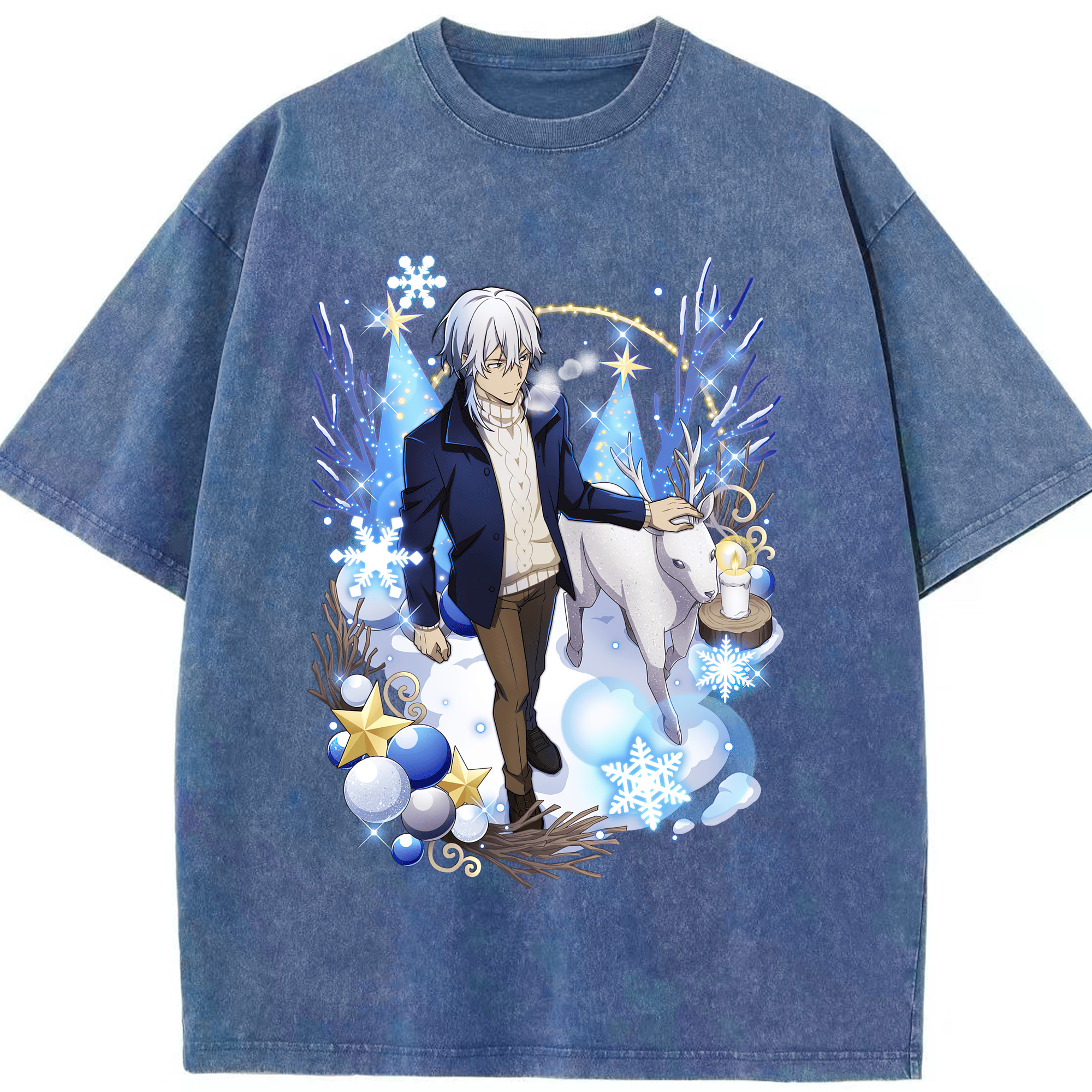 （画像用） 文豪ストレイドッグス Bungo Stray Dogs 綿100% ヴィンテージ風 半袖Tシャツ（フロントプリント）