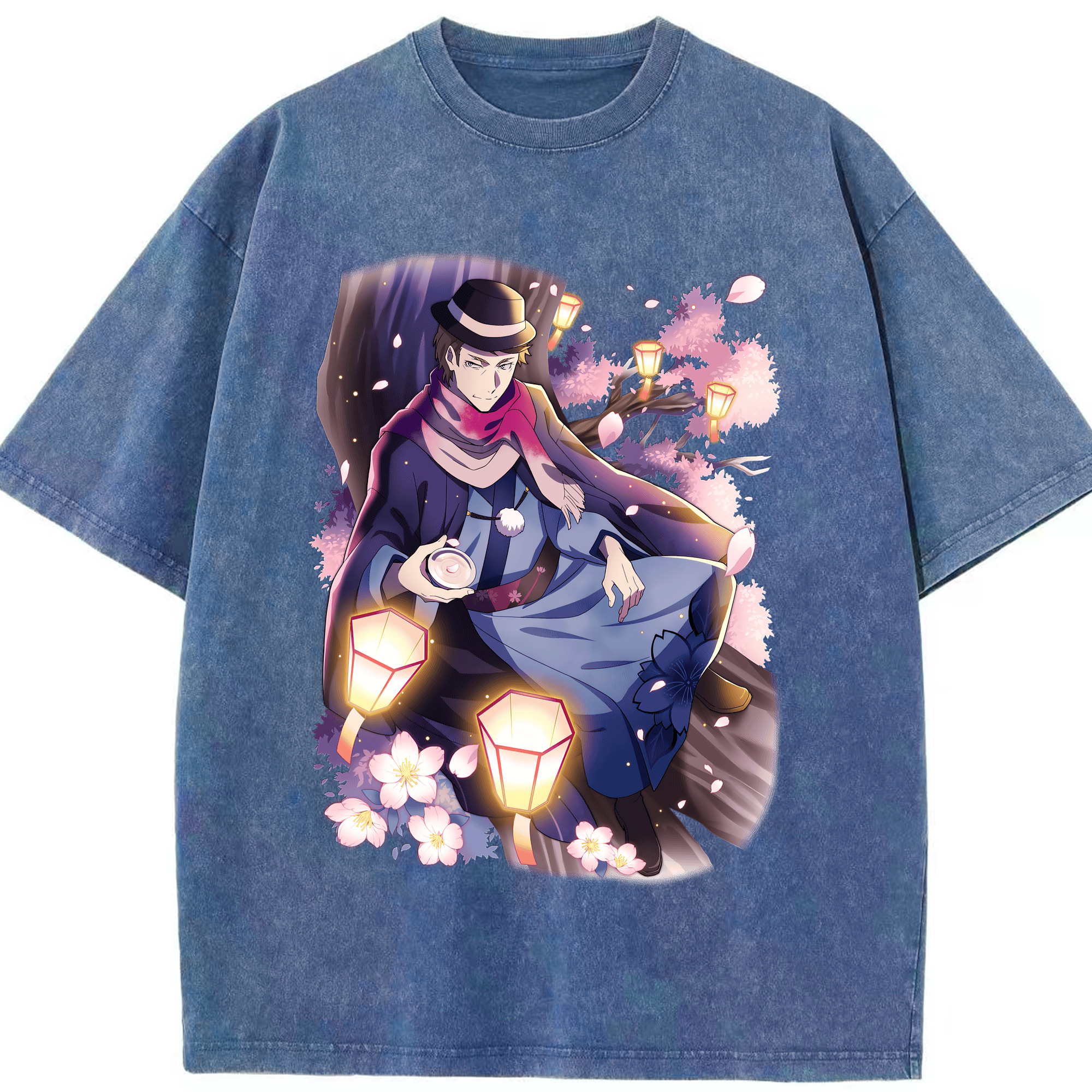 （画像用） 文豪ストレイドッグス Bungo Stray Dogs 綿100% ヴィンテージ風 半袖Tシャツ（フロントプリント）
