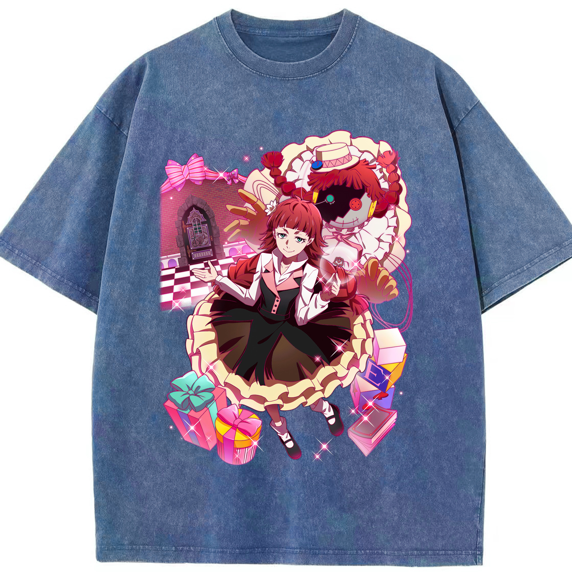 （画像用） 文豪ストレイドッグス Bungo Stray Dogs 綿100% ヴィンテージ風 半袖Tシャツ（フロントプリント）