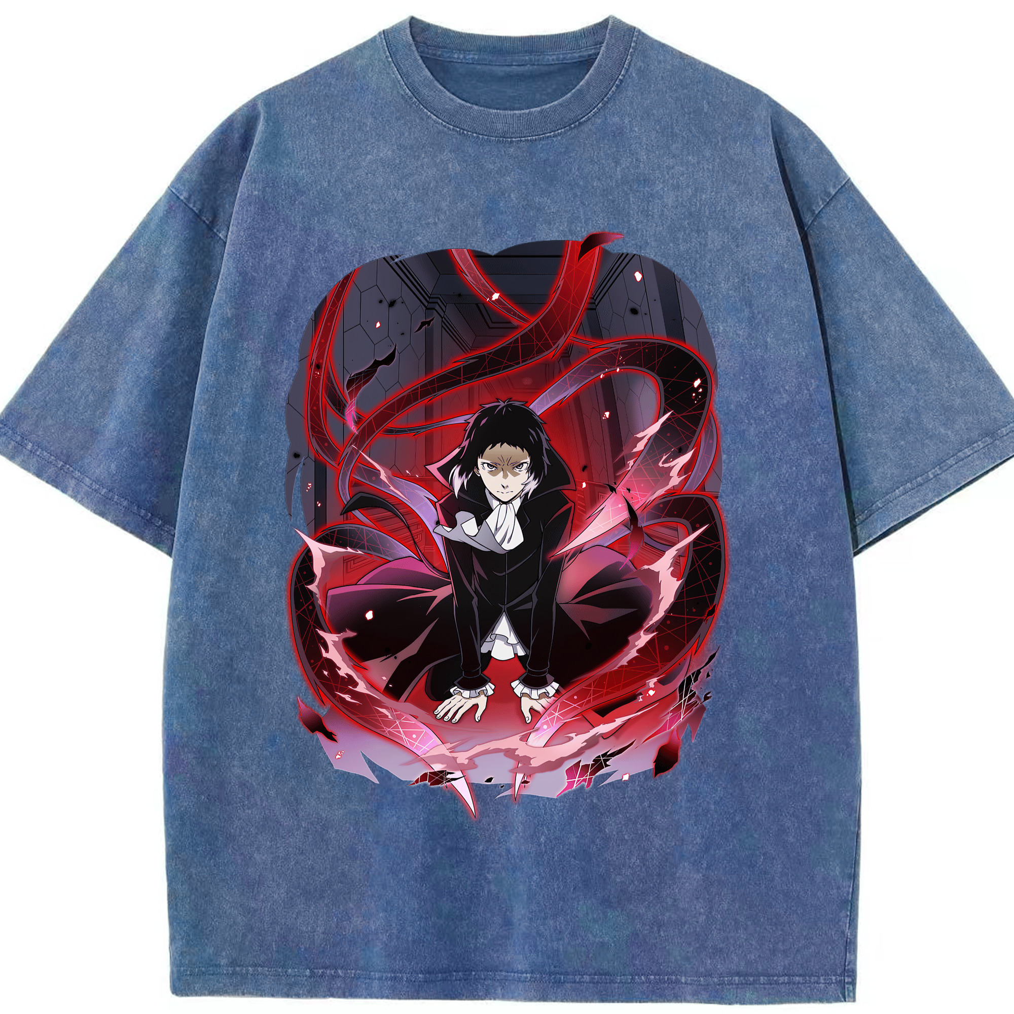 （画像用） 文豪ストレイドッグス Bungo Stray Dogs 綿100% ヴィンテージ風 半袖Tシャツ（フロントプリント）