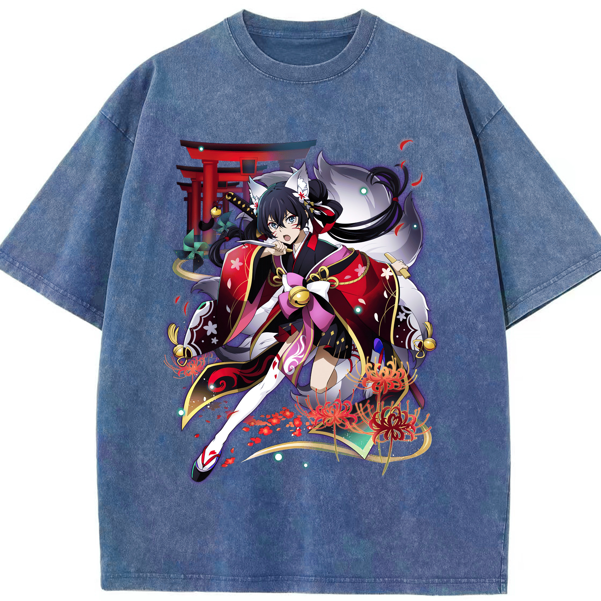 （画像用） 文豪ストレイドッグス Bungo Stray Dogs 綿100% ヴィンテージ風 半袖Tシャツ（フロントプリント）