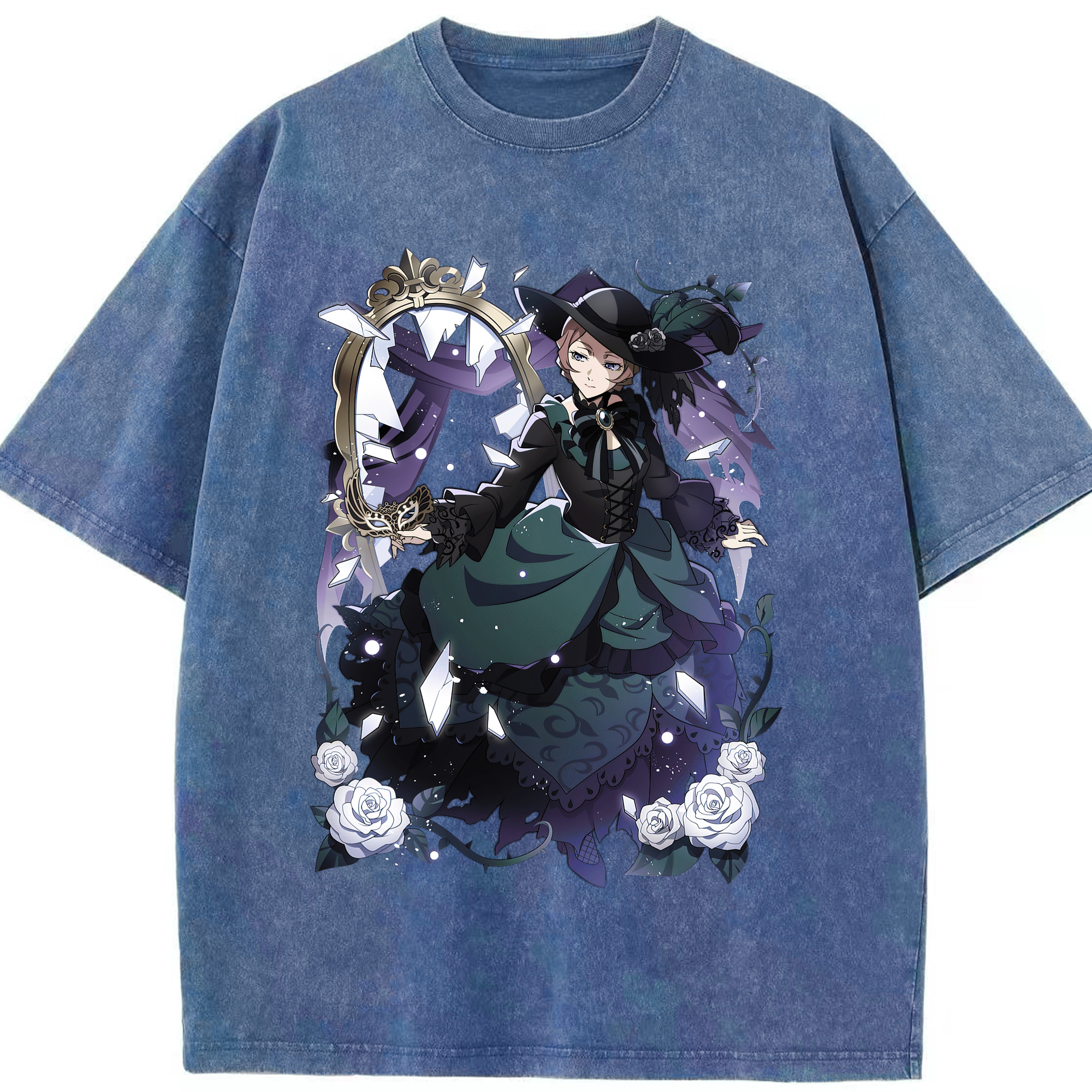 （画像用） 文豪ストレイドッグス Bungo Stray Dogs 綿100% ヴィンテージ風 半袖Tシャツ（フロントプリント）