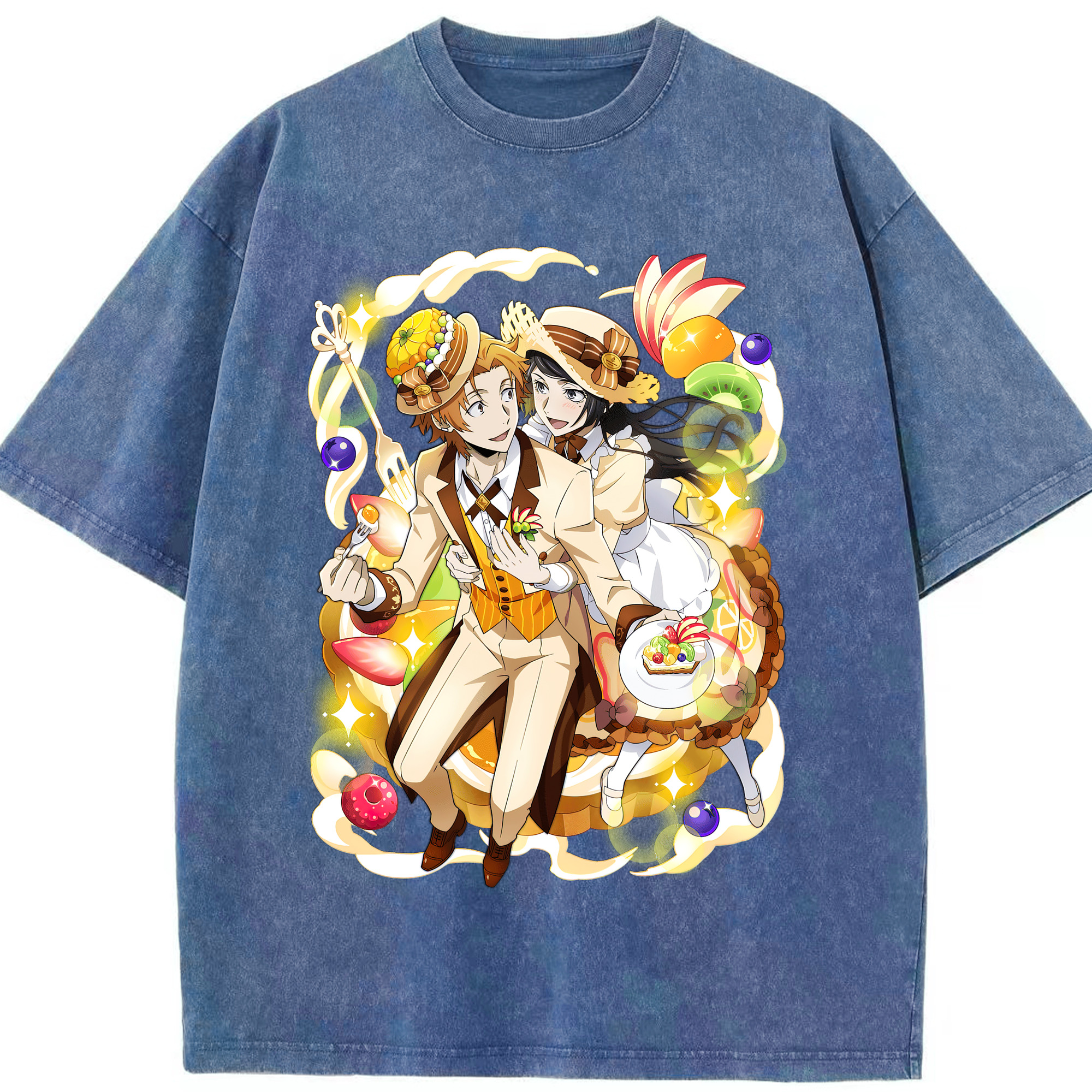 （画像用） 文豪ストレイドッグス Bungo Stray Dogs 綿100% ヴィンテージ風 半袖Tシャツ（フロントプリント）