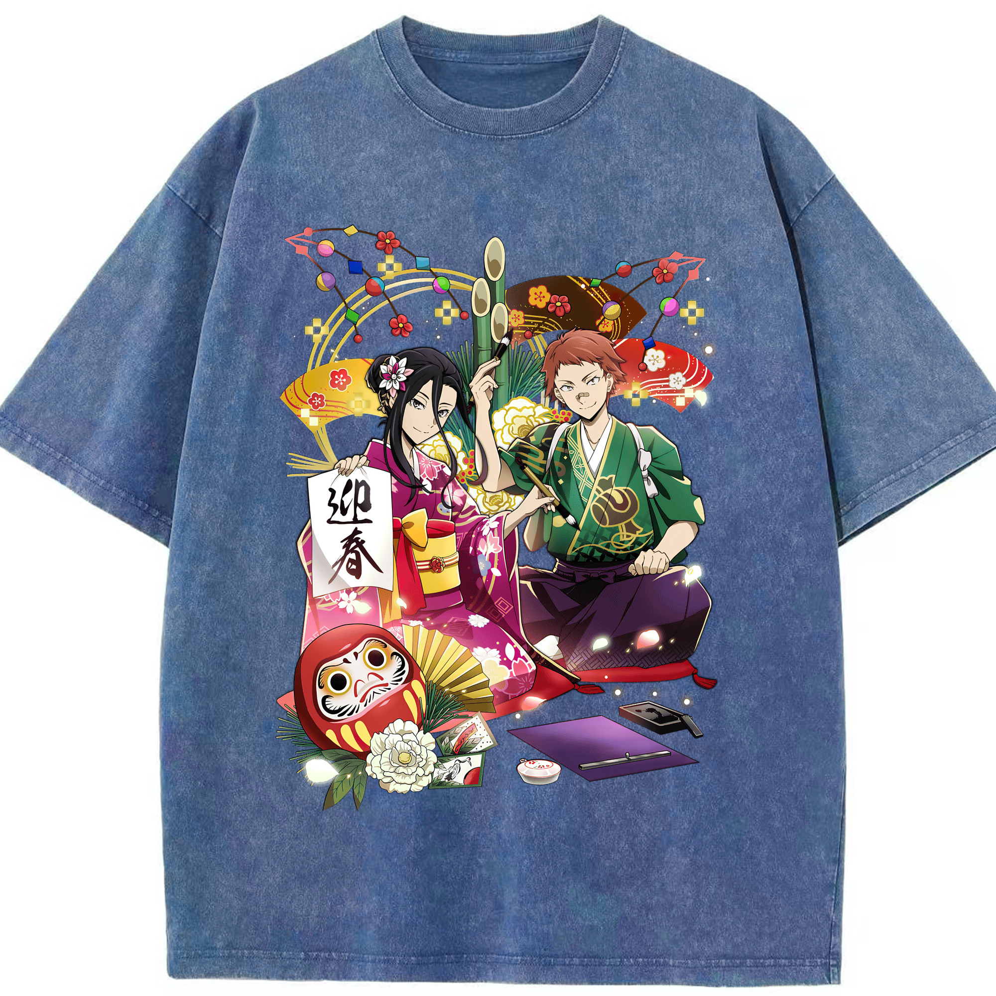 （画像用） 文豪ストレイドッグス Bungo Stray Dogs 綿100% ヴィンテージ風 半袖Tシャツ（フロントプリント）