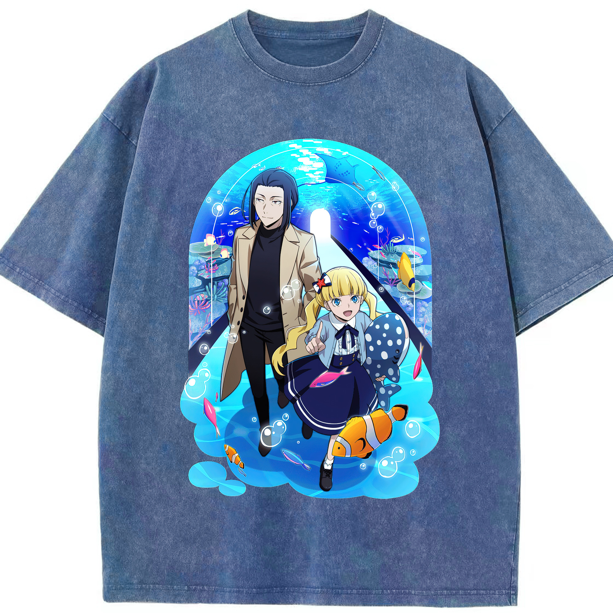 （画像用） 文豪ストレイドッグス Bungo Stray Dogs 綿100% ヴィンテージ風 半袖Tシャツ（フロントプリント）