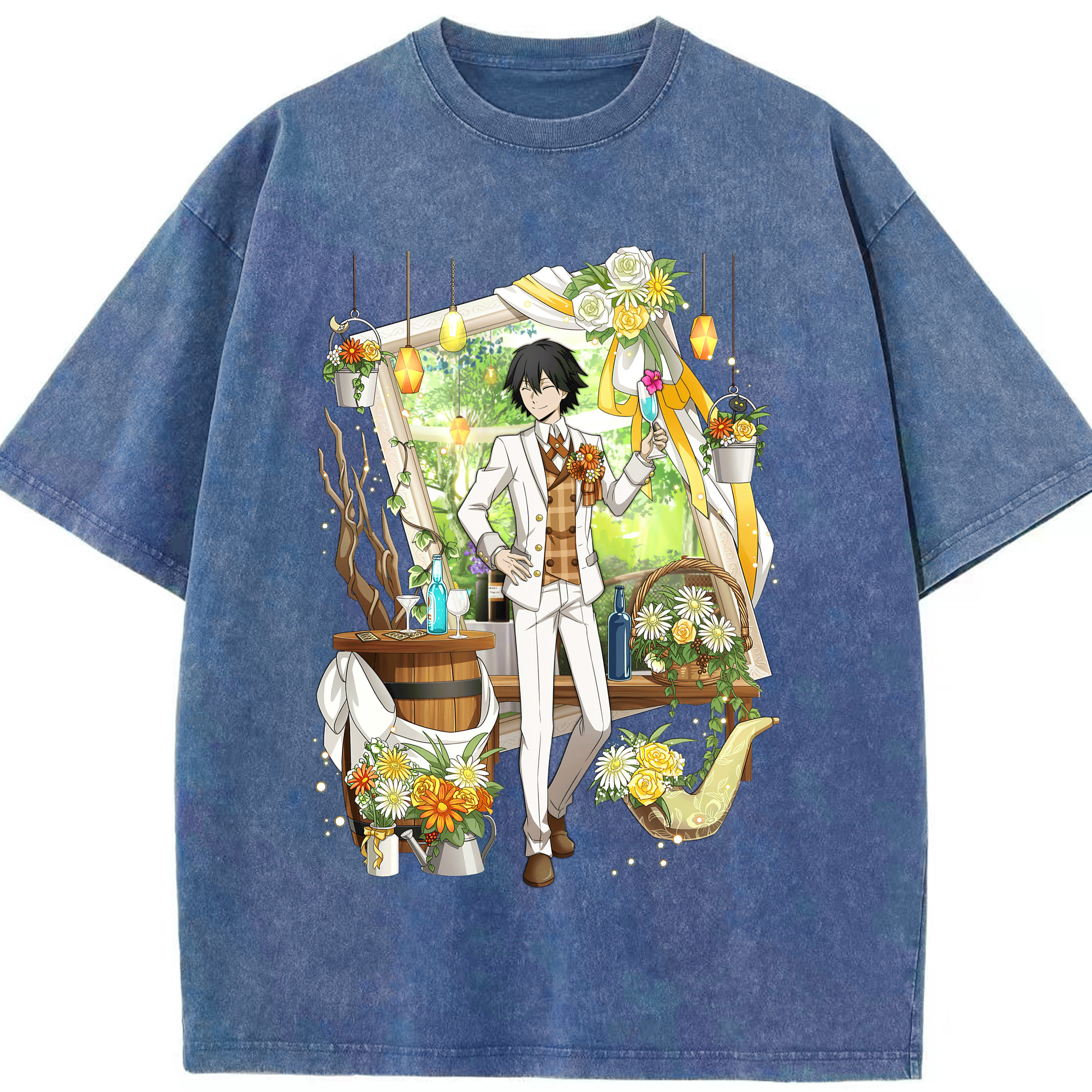 （画像用） 文豪ストレイドッグス Bungo Stray Dogs 綿100% ヴィンテージ風 半袖Tシャツ（フロントプリント）