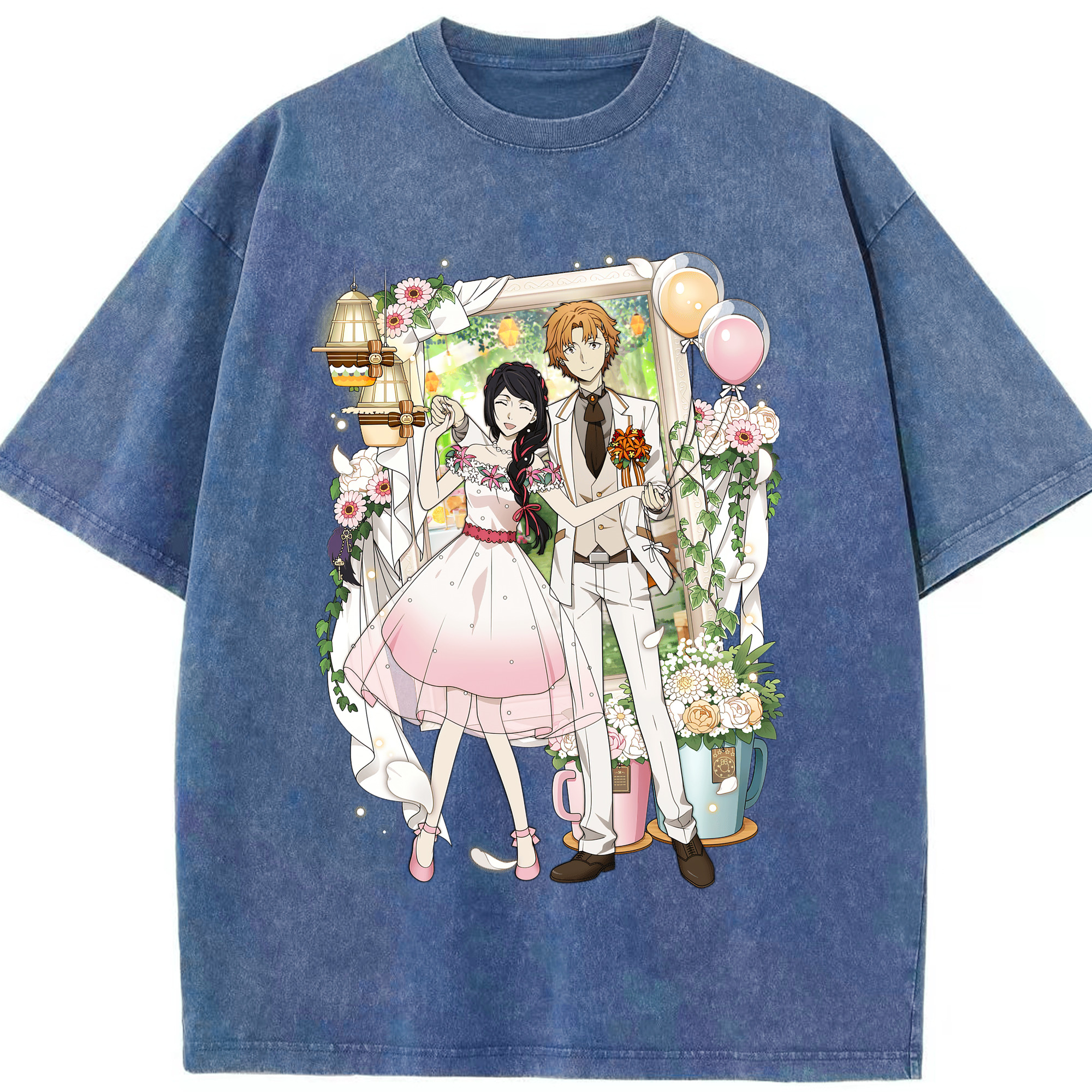 （画像用） 文豪ストレイドッグス Bungo Stray Dogs 綿100% ヴィンテージ風 半袖Tシャツ（フロントプリント）