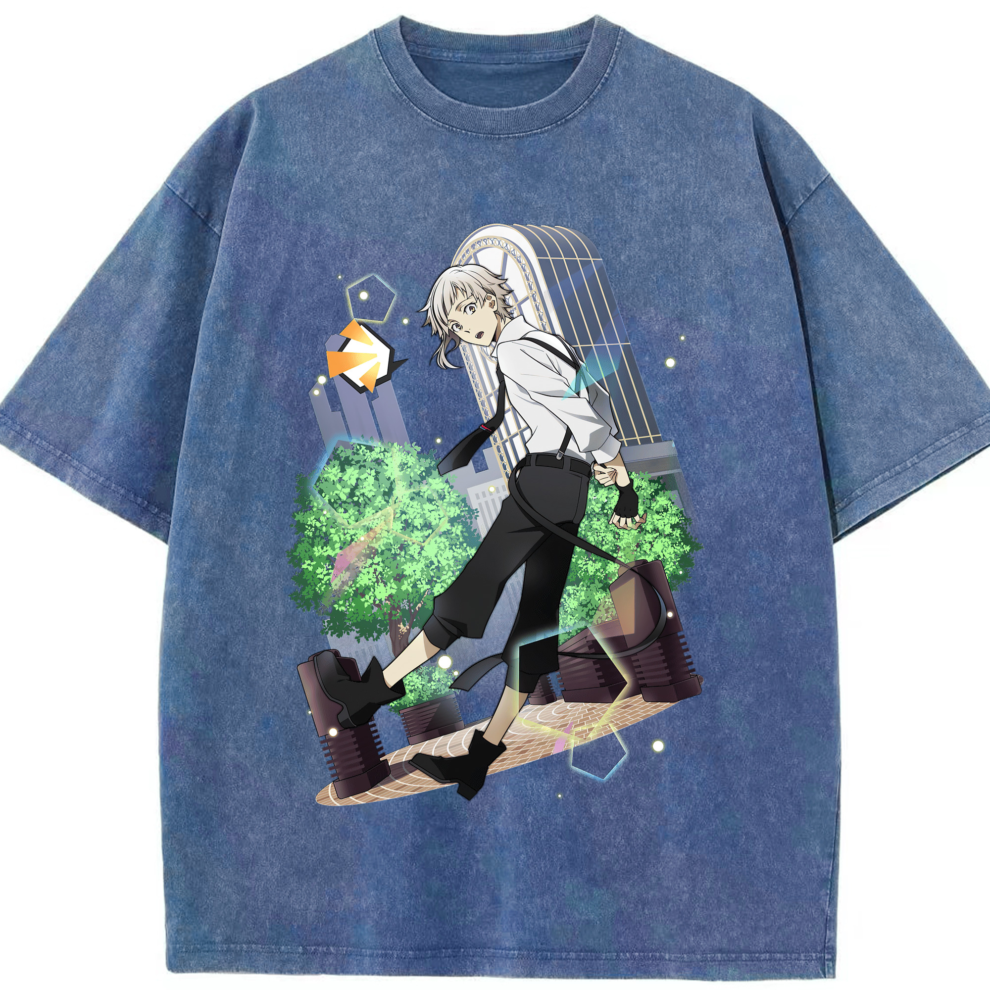 （画像用） 文豪ストレイドッグス Bungo Stray Dogs 綿100% ヴィンテージ風 半袖Tシャツ（フロントプリント）