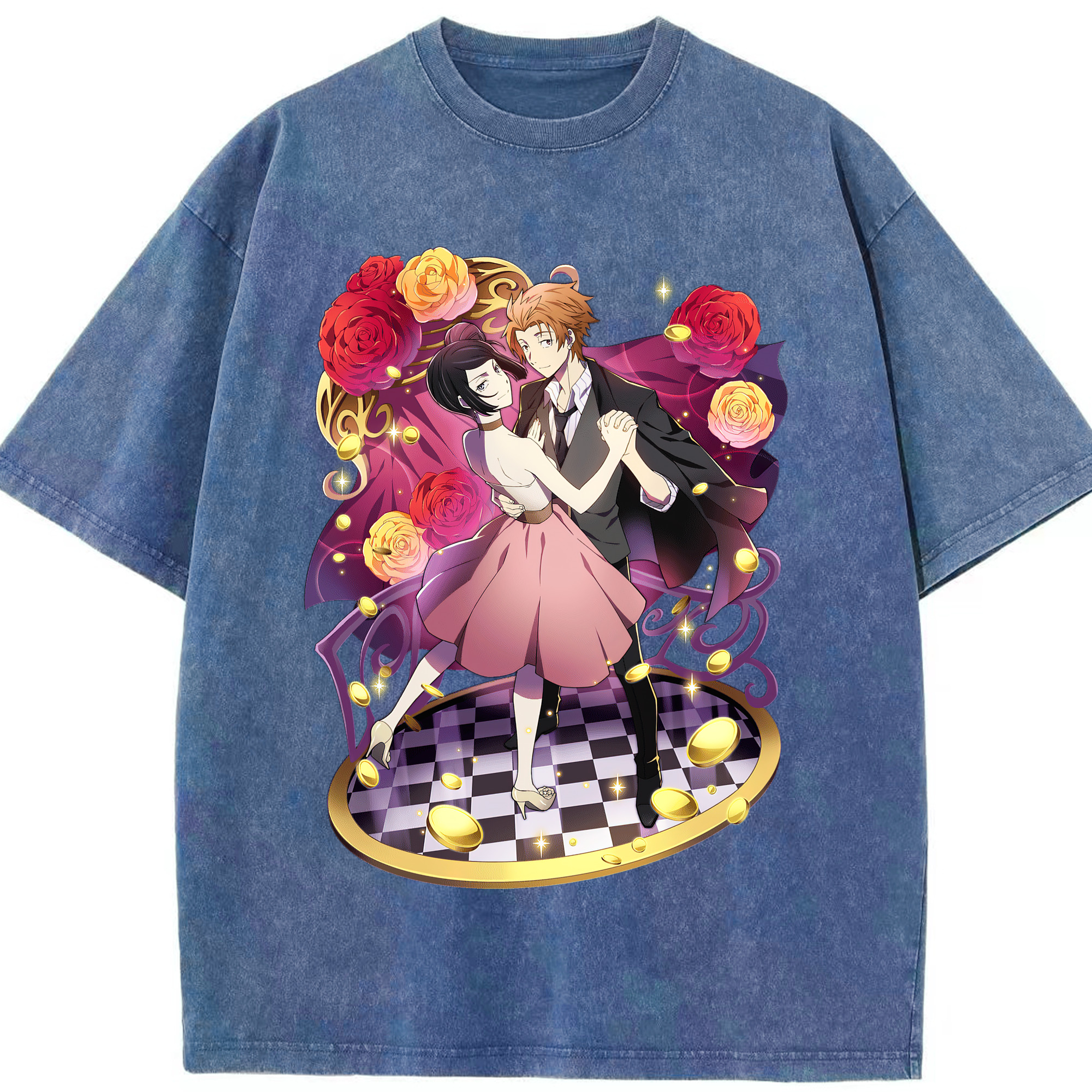 （画像用） 文豪ストレイドッグス Bungo Stray Dogs 綿100% ヴィンテージ風 半袖Tシャツ（フロントプリント）