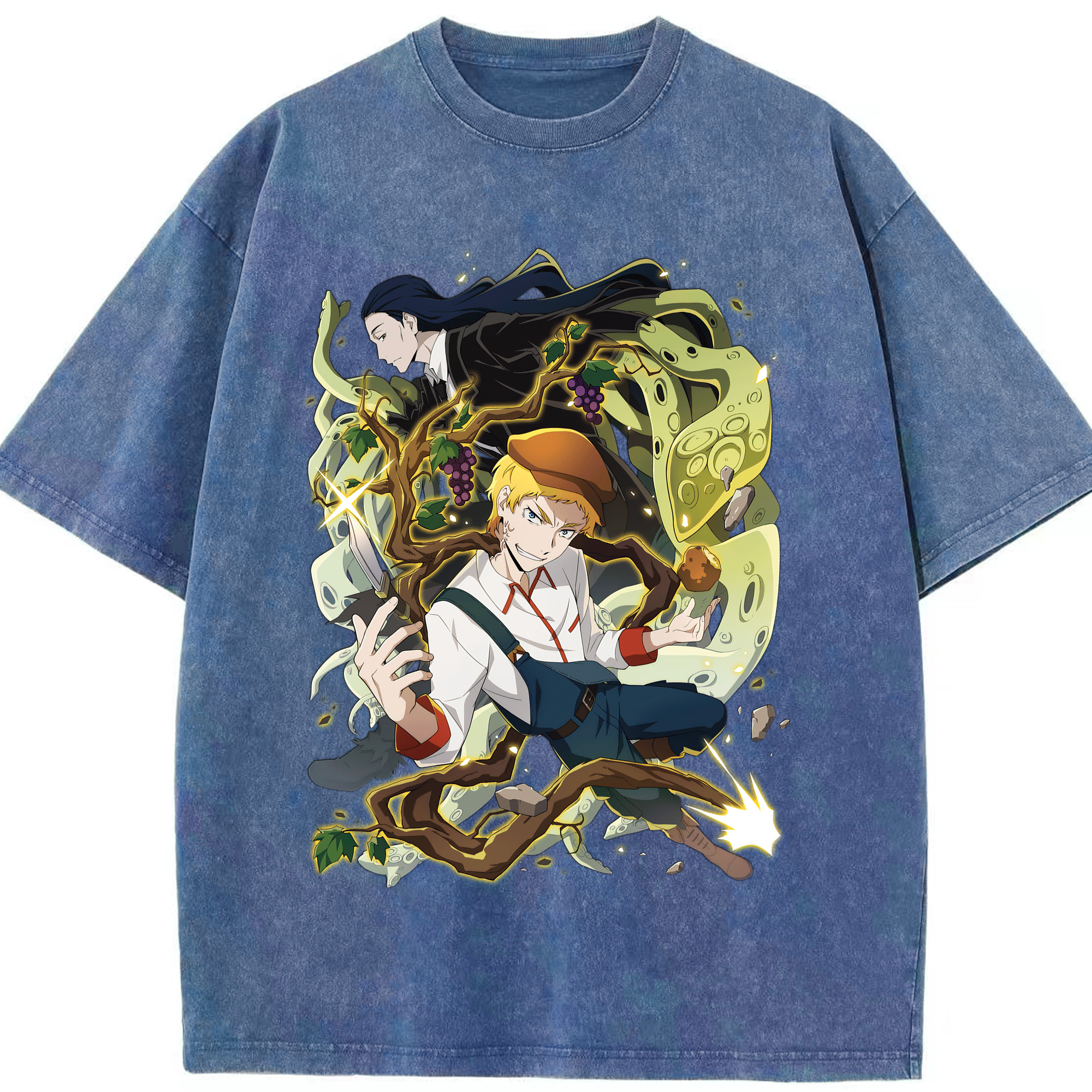 （画像用） 文豪ストレイドッグス Bungo Stray Dogs 綿100% ヴィンテージ風 半袖Tシャツ（フロントプリント）
