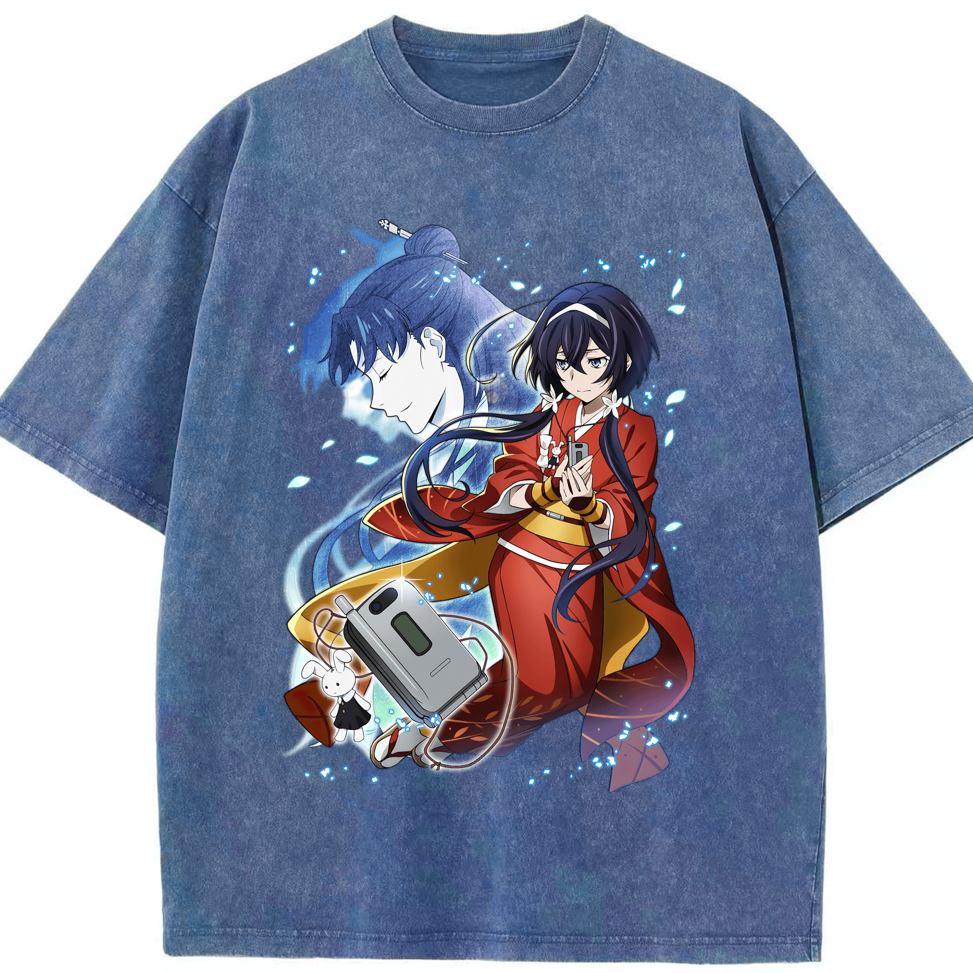 （画像用） 文豪ストレイドッグス Bungo Stray Dogs 綿100% ヴィンテージ風 半袖Tシャツ（フロントプリント）