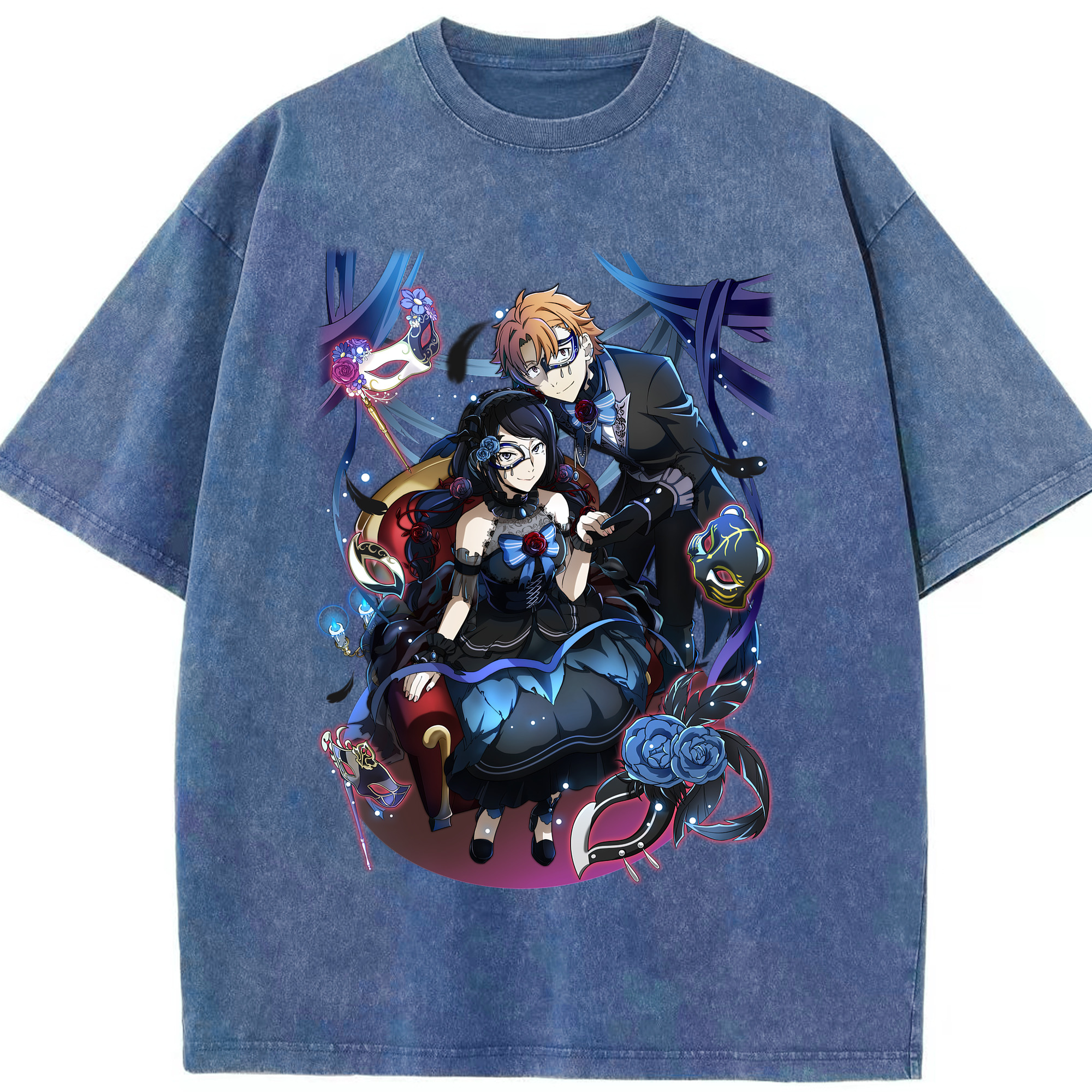 （画像用） 文豪ストレイドッグス Bungo Stray Dogs 綿100% ヴィンテージ風 半袖Tシャツ（フロントプリント）