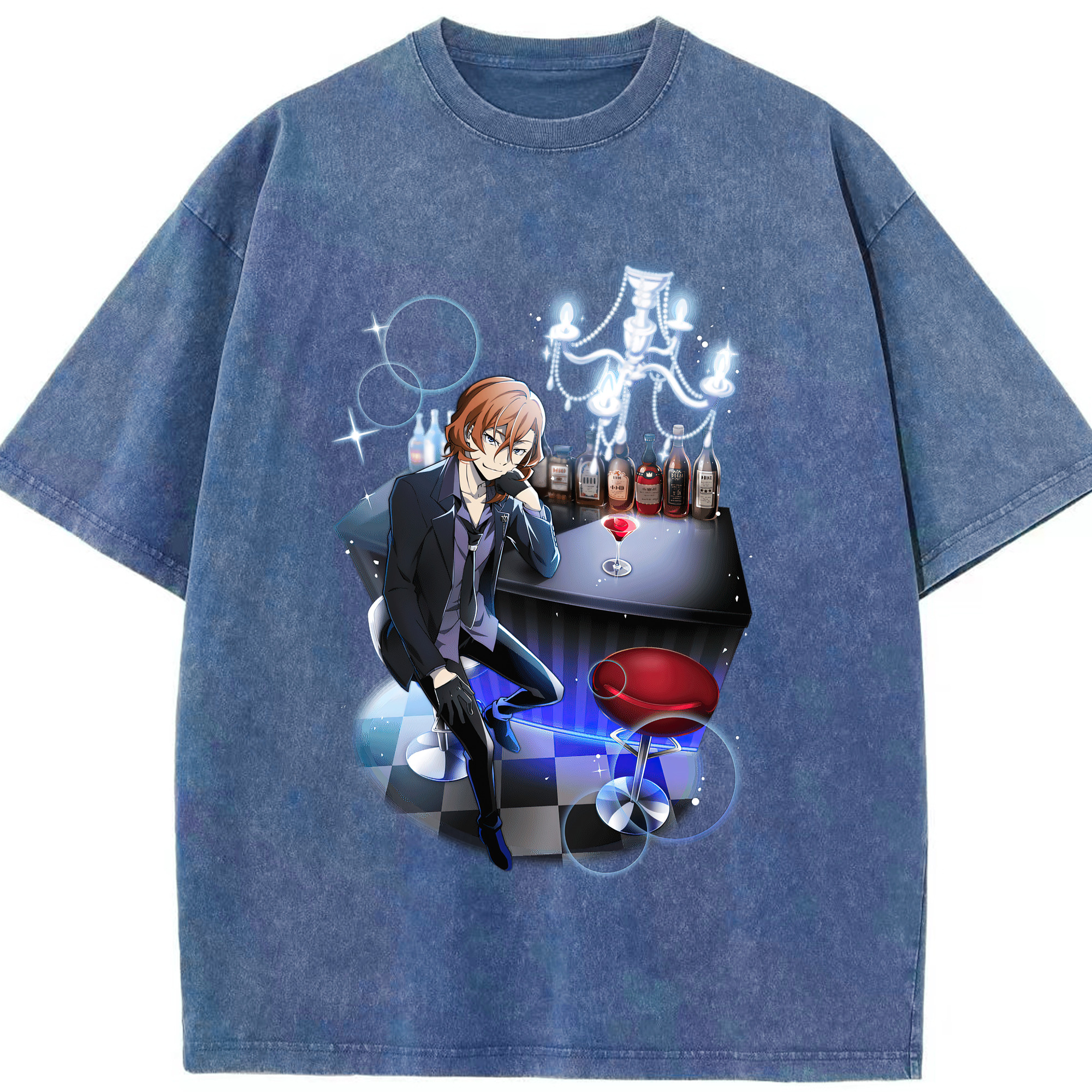 （画像用） 文豪ストレイドッグス Bungo Stray Dogs 綿100% ヴィンテージ風 半袖Tシャツ（フロントプリント）