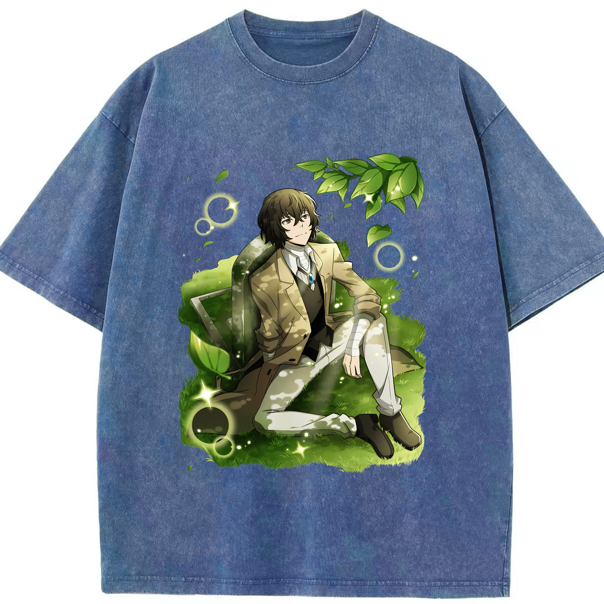 （画像用） 文豪ストレイドッグス Bungo Stray Dogs 綿100% ヴィンテージ風 半袖Tシャツ（フロントプリント）