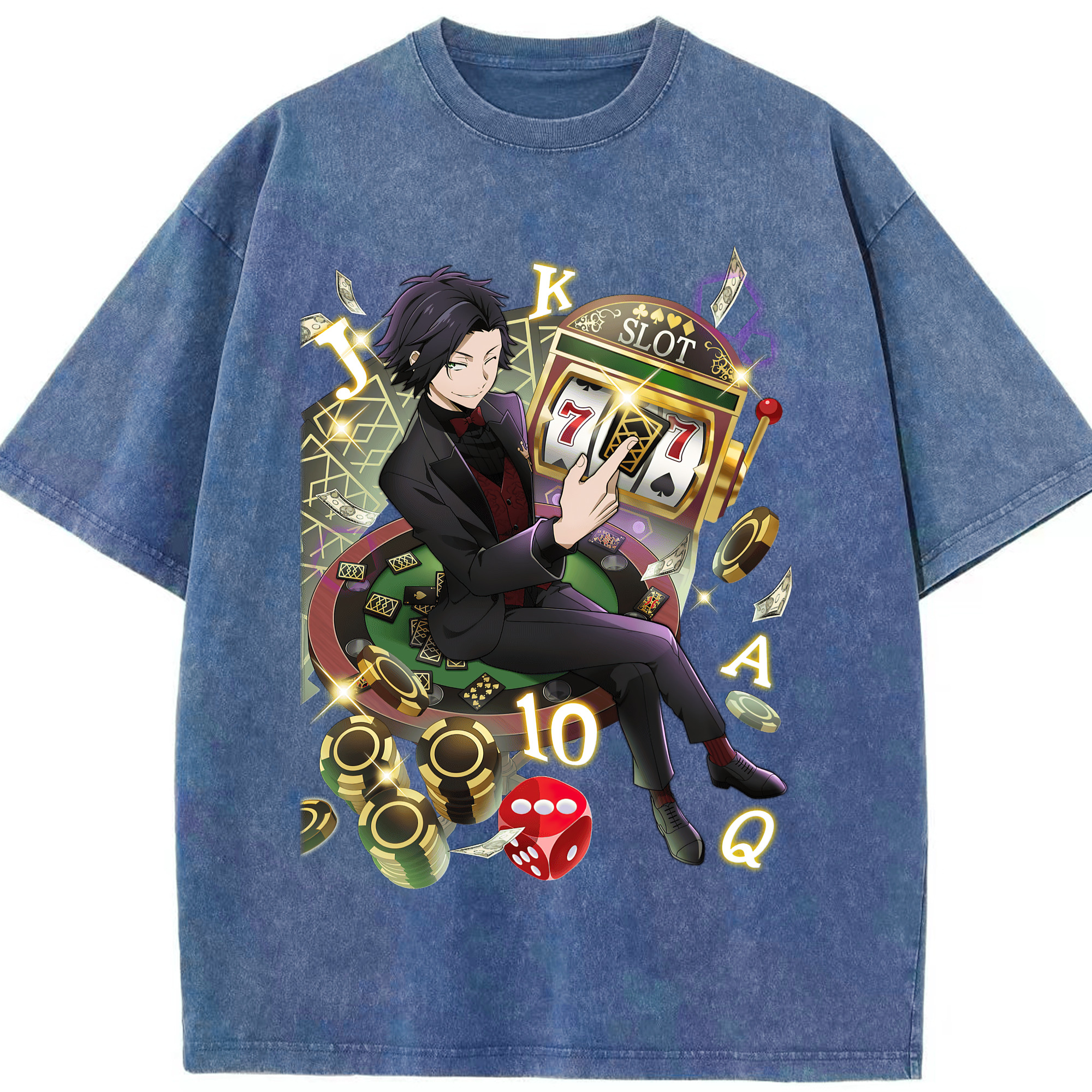 （画像用） 文豪ストレイドッグス Bungo Stray Dogs 綿100% ヴィンテージ風 半袖Tシャツ（フロントプリント）