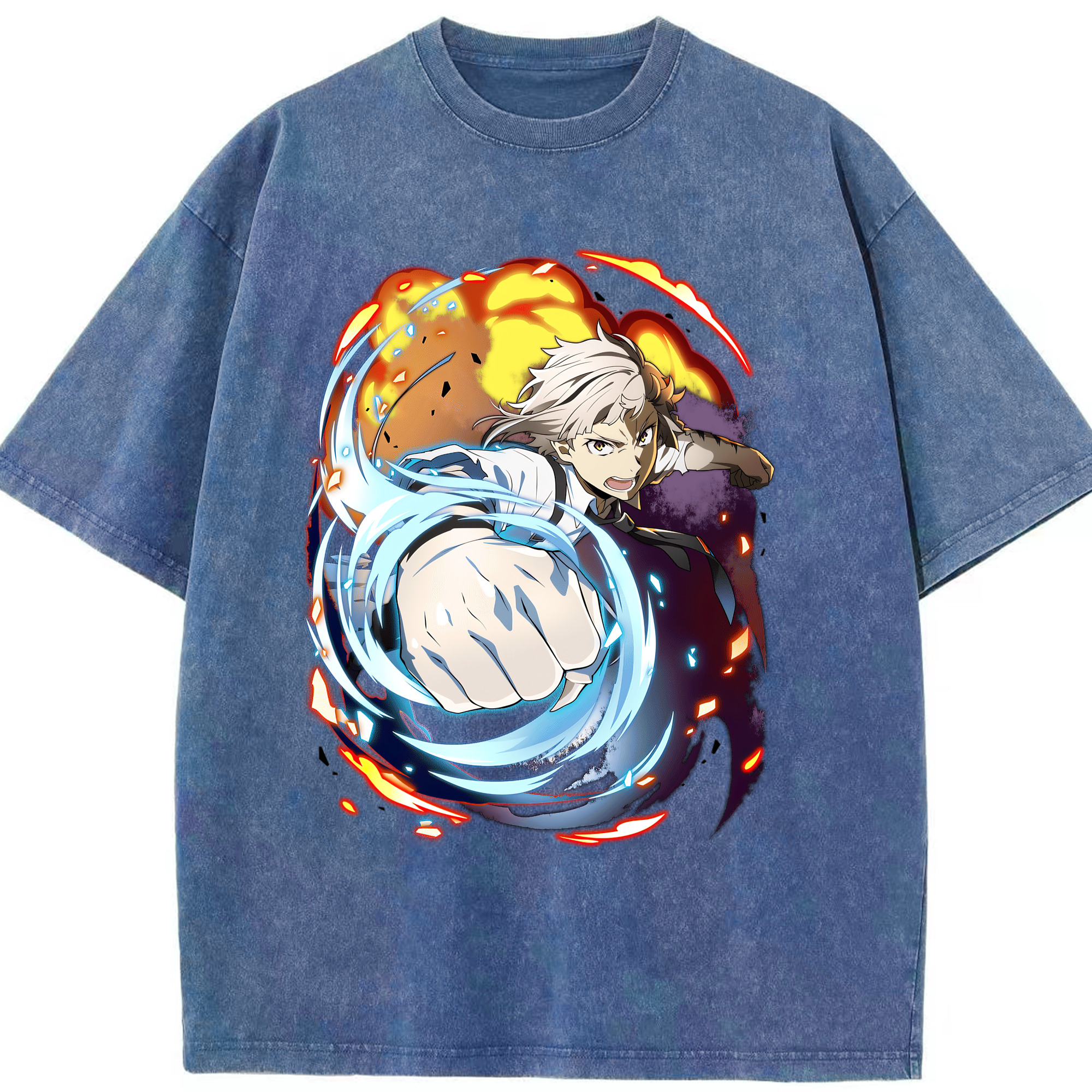（画像用） 文豪ストレイドッグス Bungo Stray Dogs 綿100% ヴィンテージ風 半袖Tシャツ（フロントプリント）