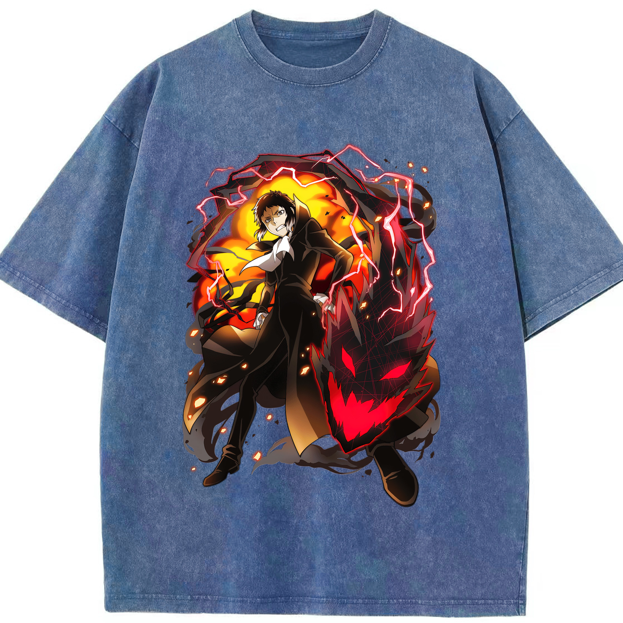 （画像用） 文豪ストレイドッグス Bungo Stray Dogs 綿100% ヴィンテージ風 半袖Tシャツ（フロントプリント）
