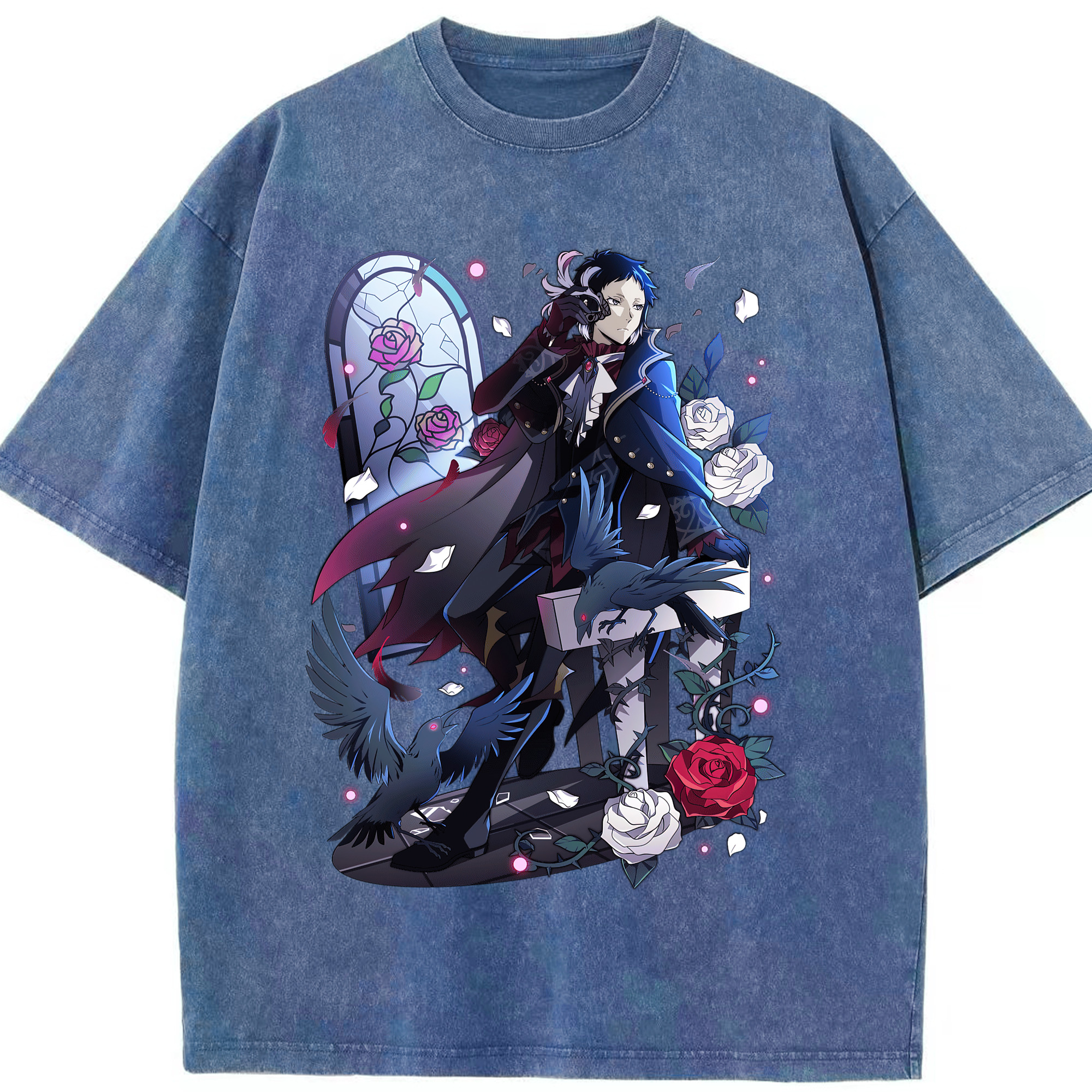 （画像用） 文豪ストレイドッグス Bungo Stray Dogs 綿100% ヴィンテージ風 半袖Tシャツ（フロントプリント）