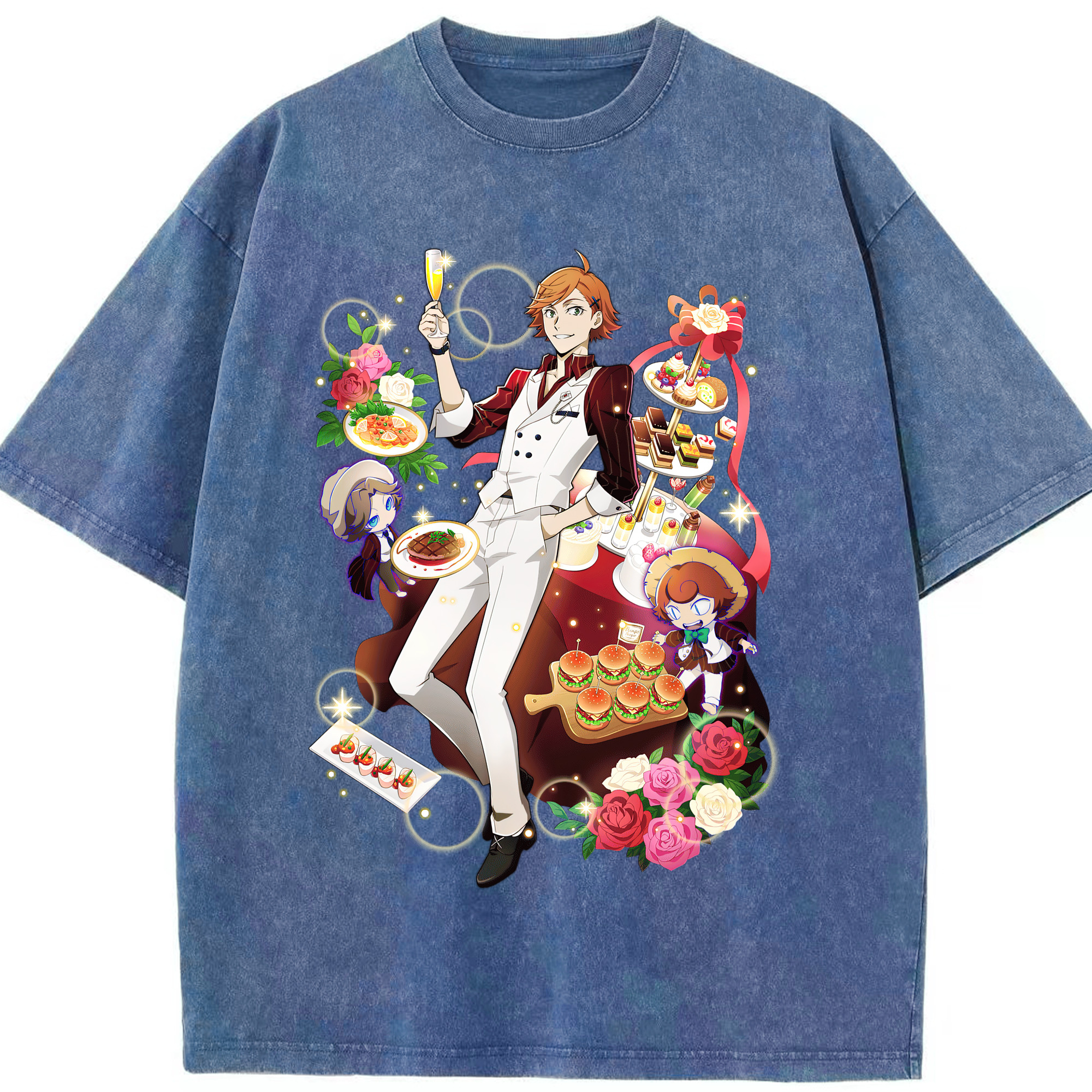 （画像用） 文豪ストレイドッグス Bungo Stray Dogs 綿100% ヴィンテージ風 半袖Tシャツ（フロントプリント）