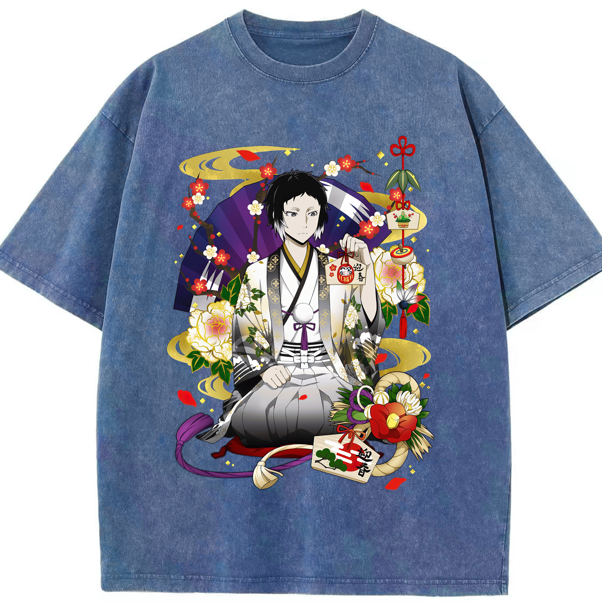 （画像用） 文豪ストレイドッグス Bungo Stray Dogs 綿100% ヴィンテージ風 半袖Tシャツ（フロントプリント）