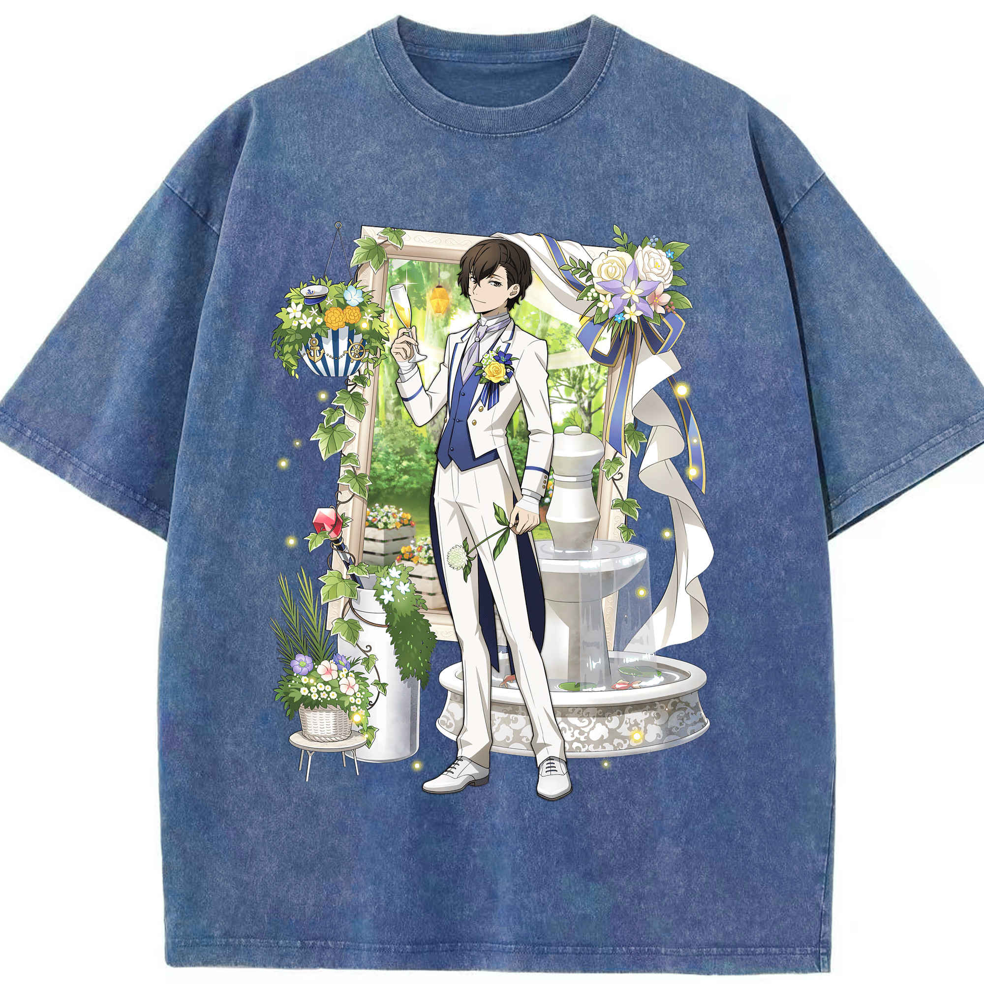 （画像用） 文豪ストレイドッグス Bungo Stray Dogs 綿100% ヴィンテージ風 半袖Tシャツ（フロントプリント）