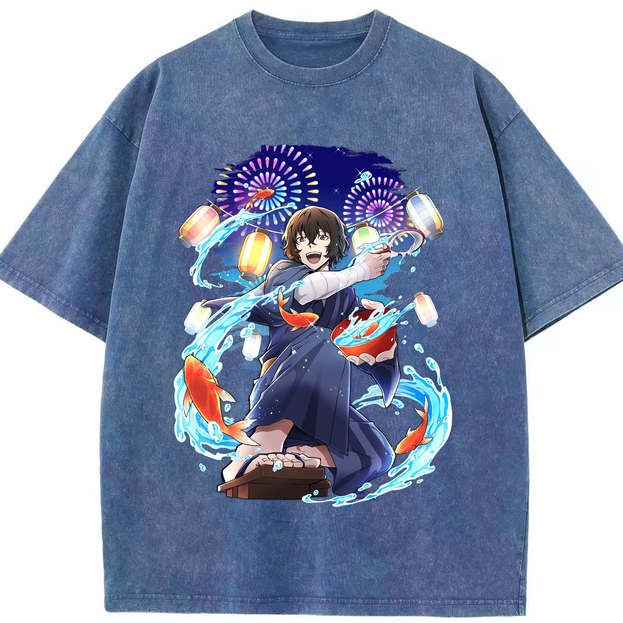 （画像用） 文豪ストレイドッグス Bungo Stray Dogs 綿100% ヴィンテージ風 半袖Tシャツ（フロントプリント）