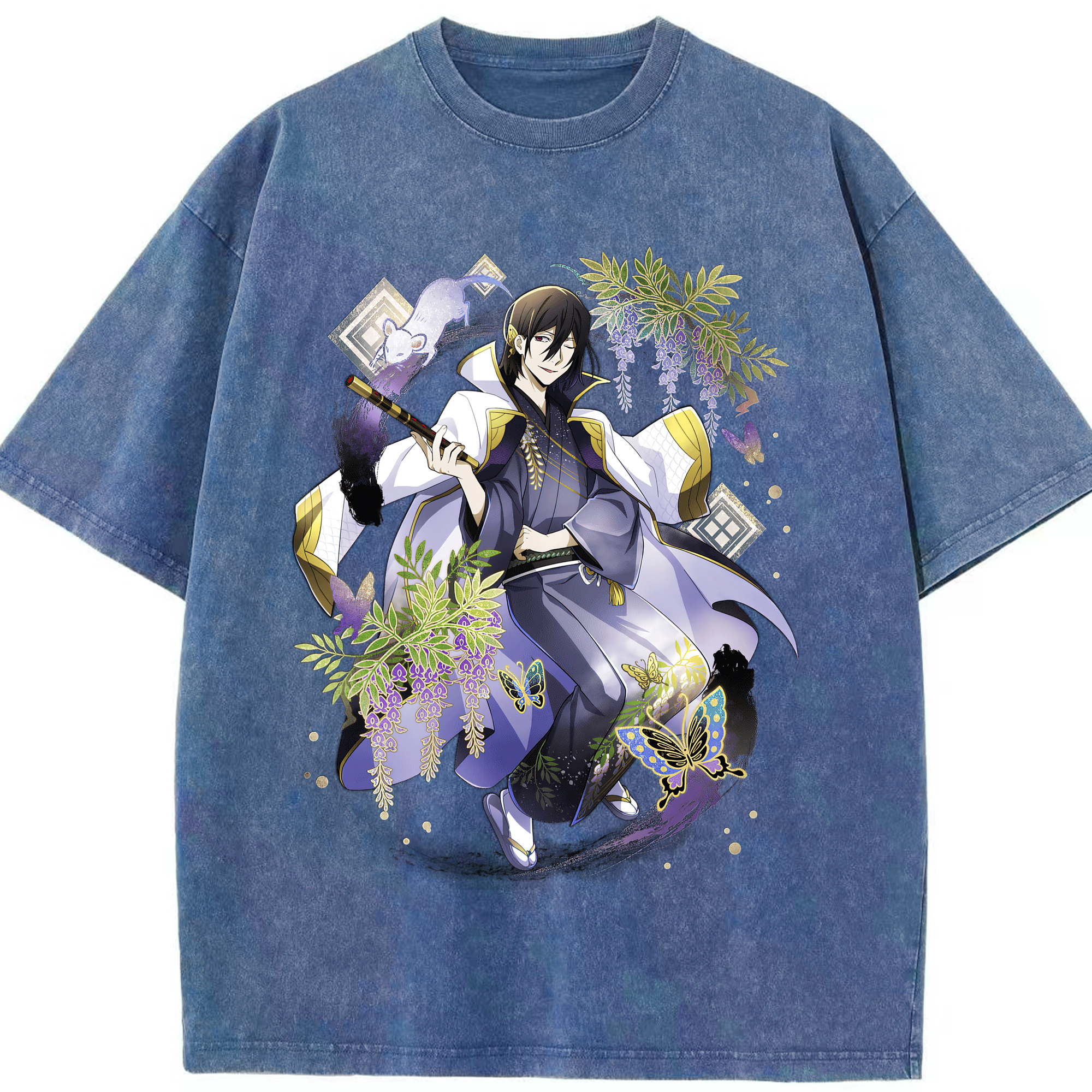 （画像用） 文豪ストレイドッグス Bungo Stray Dogs 綿100% ヴィンテージ風 半袖Tシャツ（フロントプリント）
