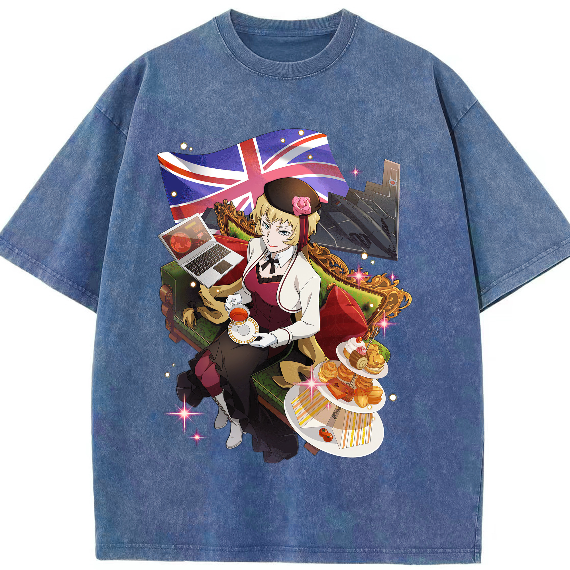 （画像用） 文豪ストレイドッグス Bungo Stray Dogs 綿100% ヴィンテージ風 半袖Tシャツ（フロントプリント）