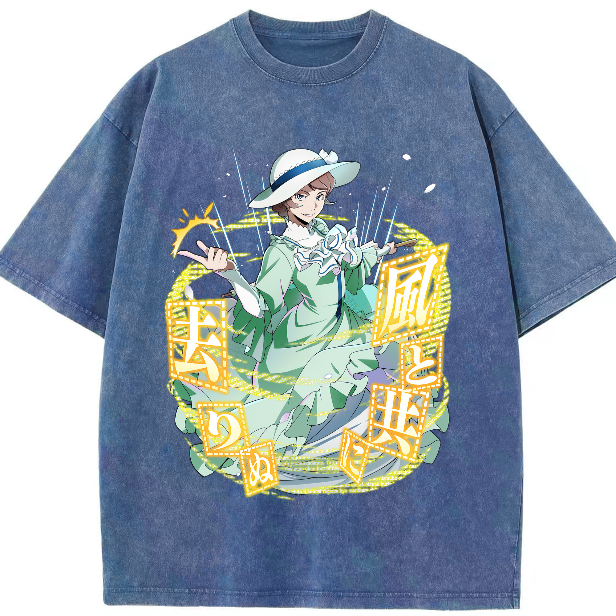 （画像用） 文豪ストレイドッグス Bungo Stray Dogs 綿100% ヴィンテージ風 半袖Tシャツ（フロントプリント）