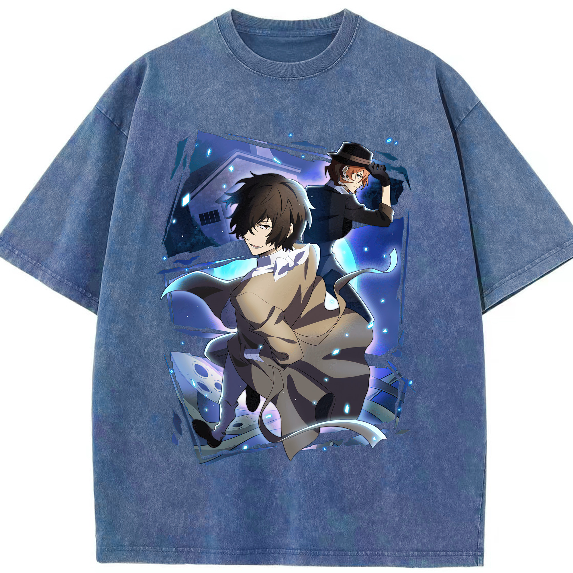 （画像用） 文豪ストレイドッグス Bungo Stray Dogs 綿100% ヴィンテージ風 半袖Tシャツ（フロントプリント）