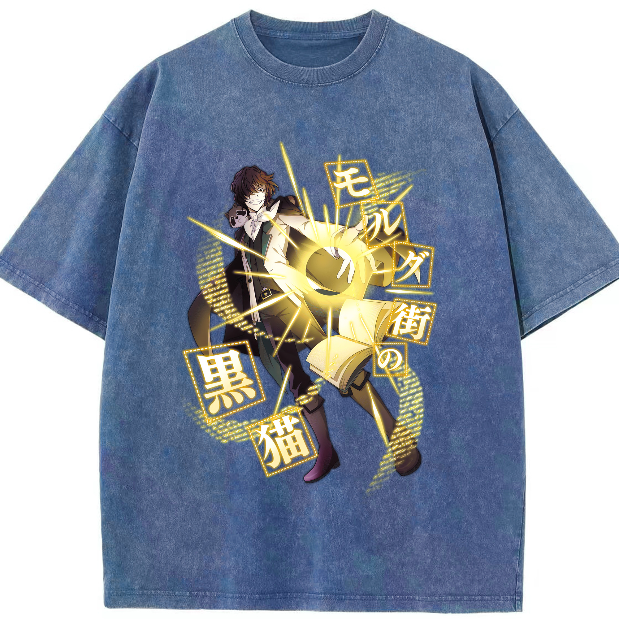 （画像用） 文豪ストレイドッグス Bungo Stray Dogs 綿100% ヴィンテージ風 半袖Tシャツ（フロントプリント）