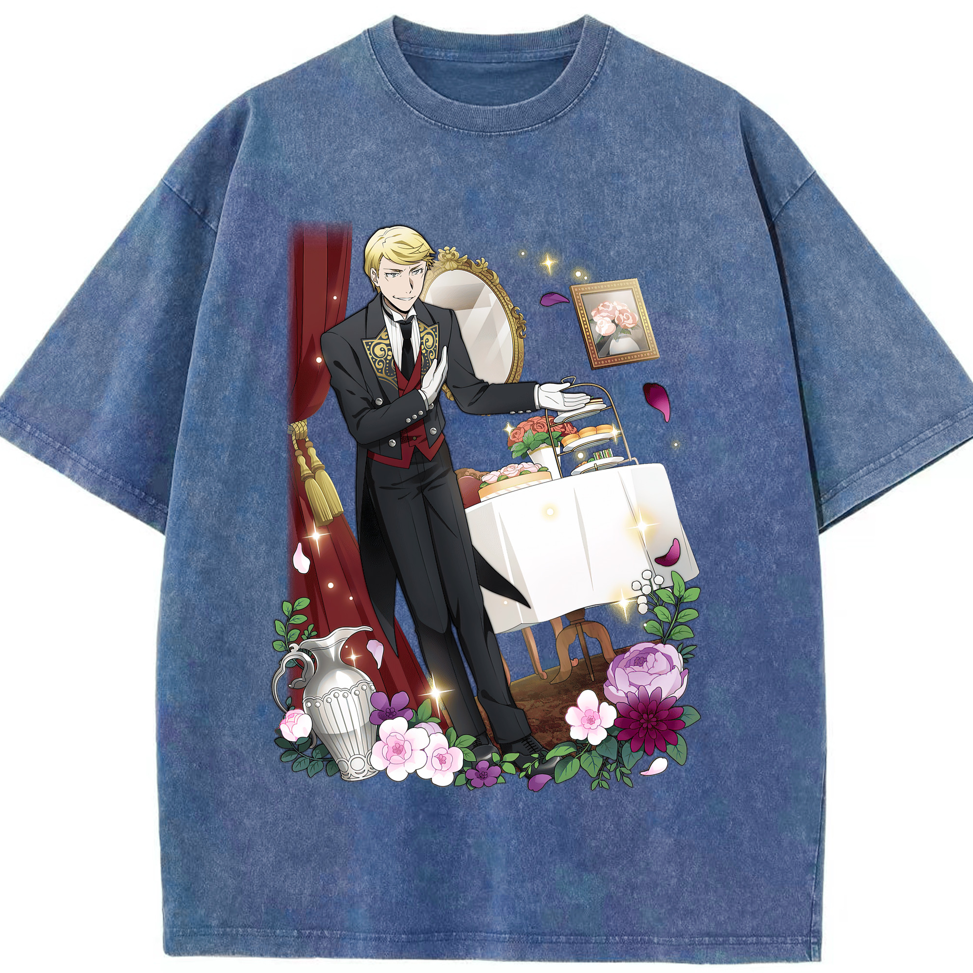 （画像用） 文豪ストレイドッグス Bungo Stray Dogs 綿100% ヴィンテージ風 半袖Tシャツ（フロントプリント）