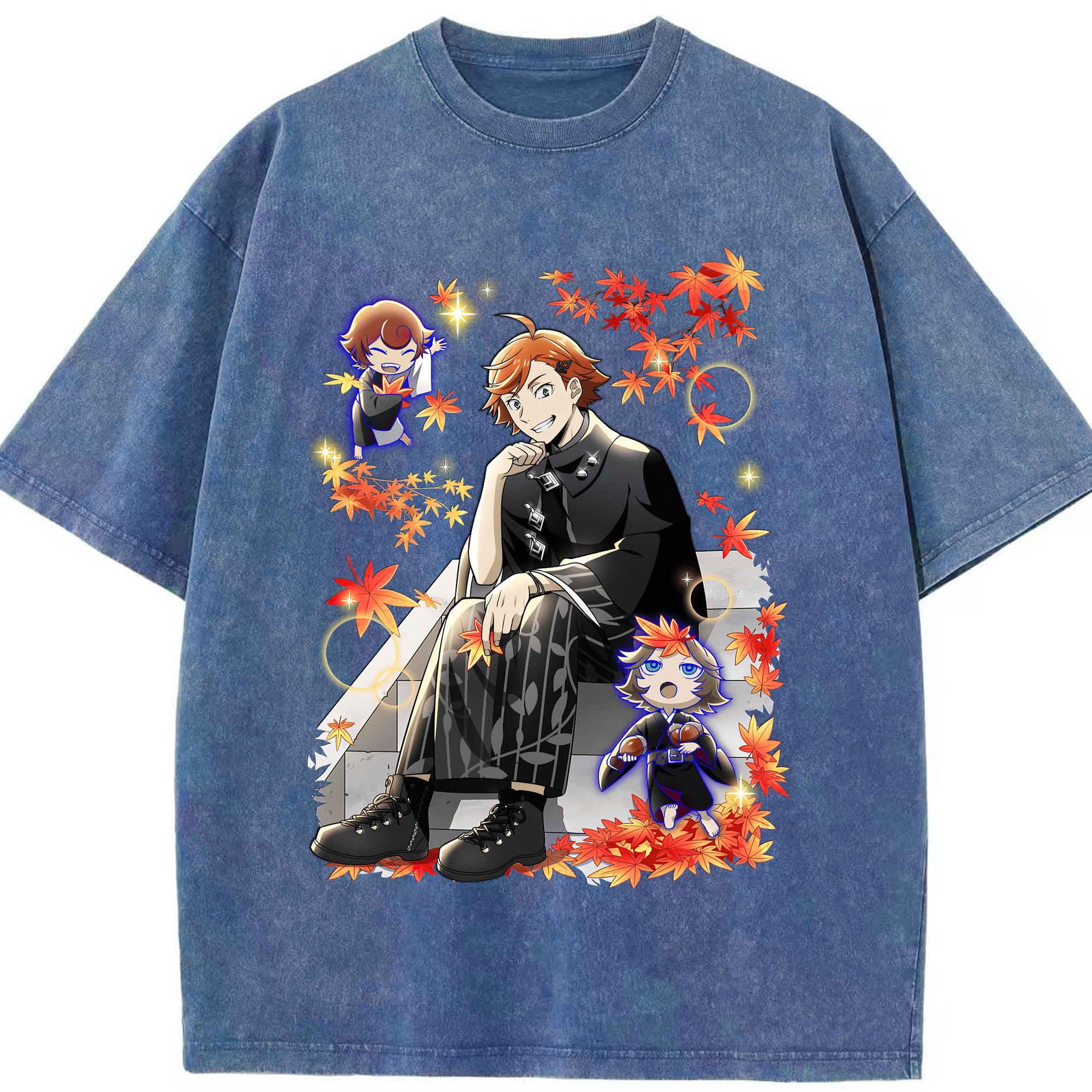 （画像用） 文豪ストレイドッグス Bungo Stray Dogs 綿100% ヴィンテージ風 半袖Tシャツ（フロントプリント）