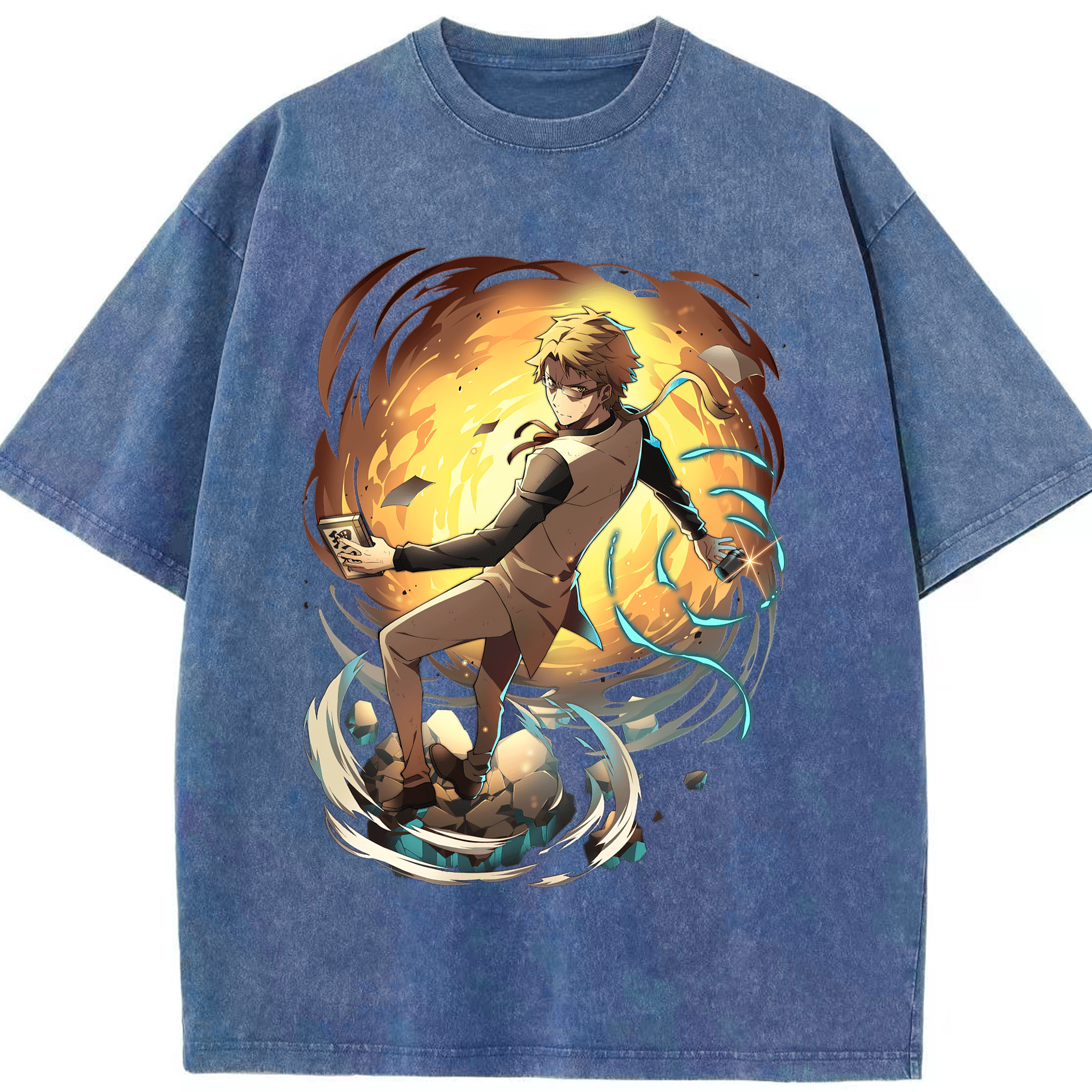 （画像用） 文豪ストレイドッグス Bungo Stray Dogs 綿100% ヴィンテージ風 半袖Tシャツ（フロントプリント）