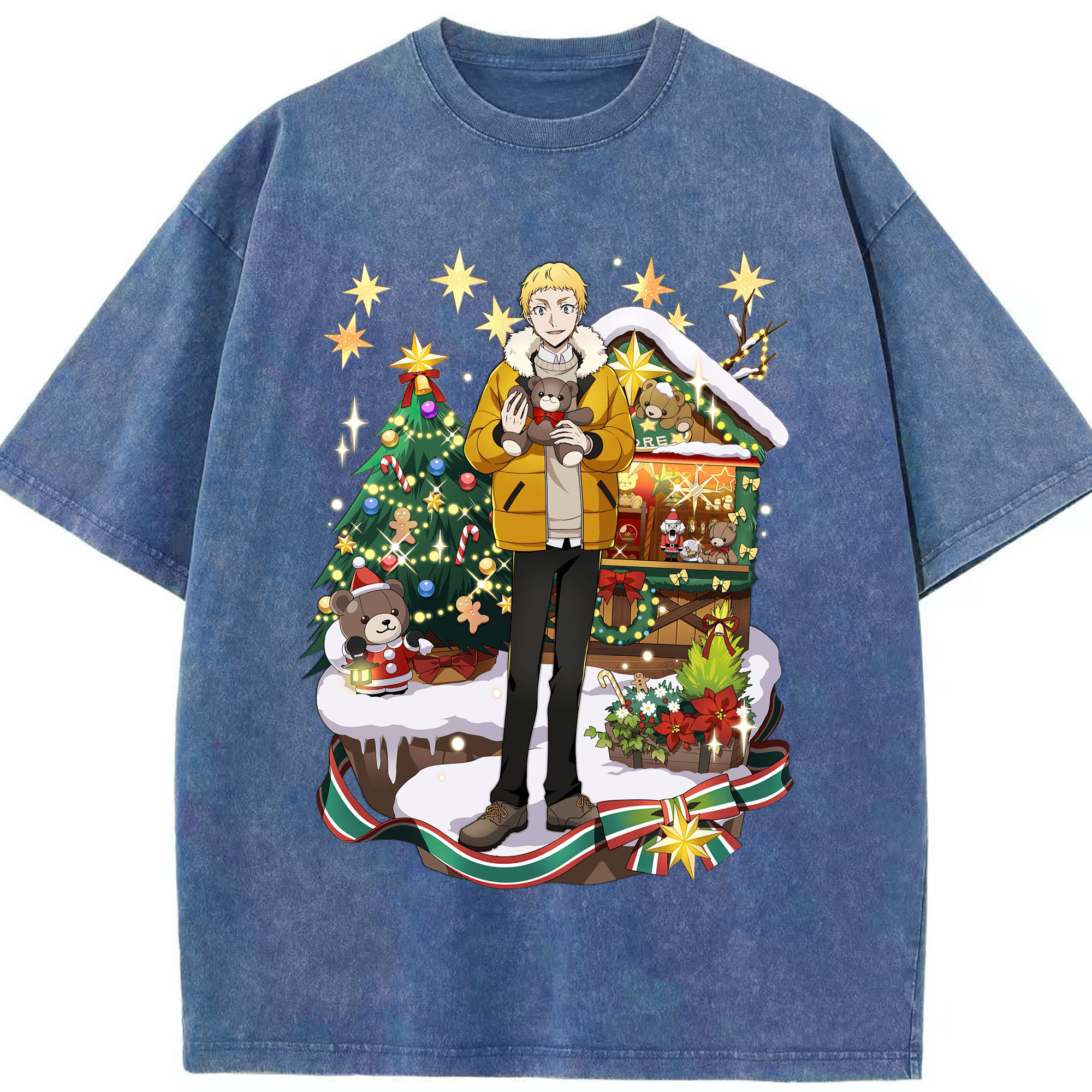 （画像用） 文豪ストレイドッグス Bungo Stray Dogs 綿100% ヴィンテージ風 半袖Tシャツ（フロントプリント）